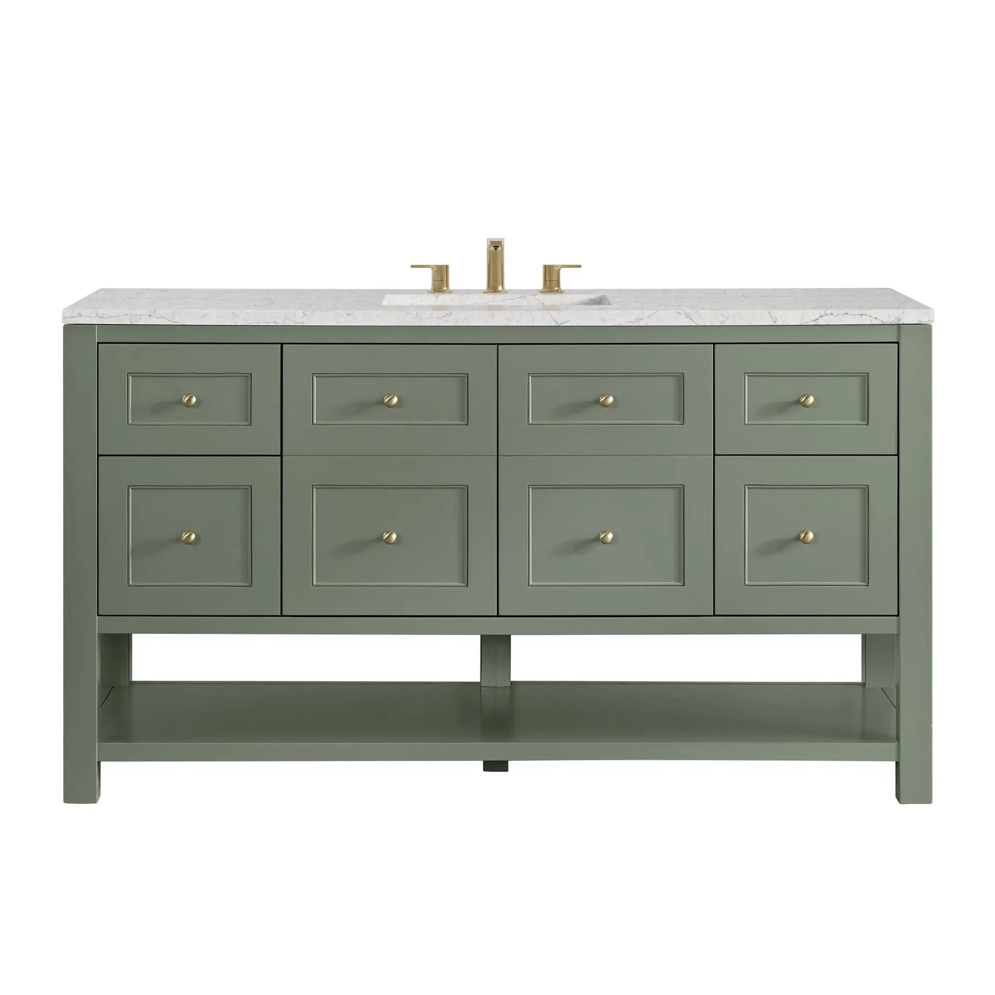 James Martin Breckenridge 60" Single Vanity Set - Smokey Celadon by James Martin Vanities