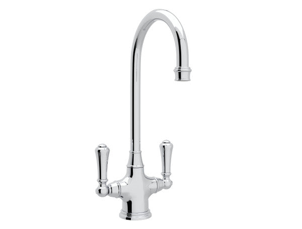 polished chrome kitchen faucet