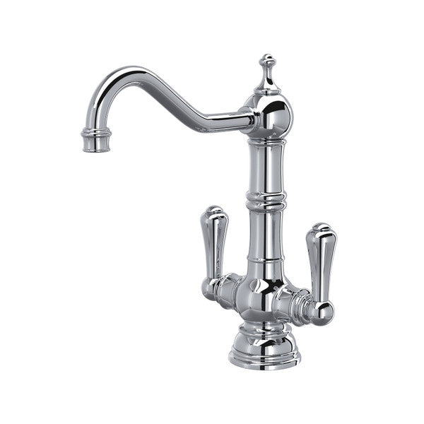 polished chrome kitchen faucet