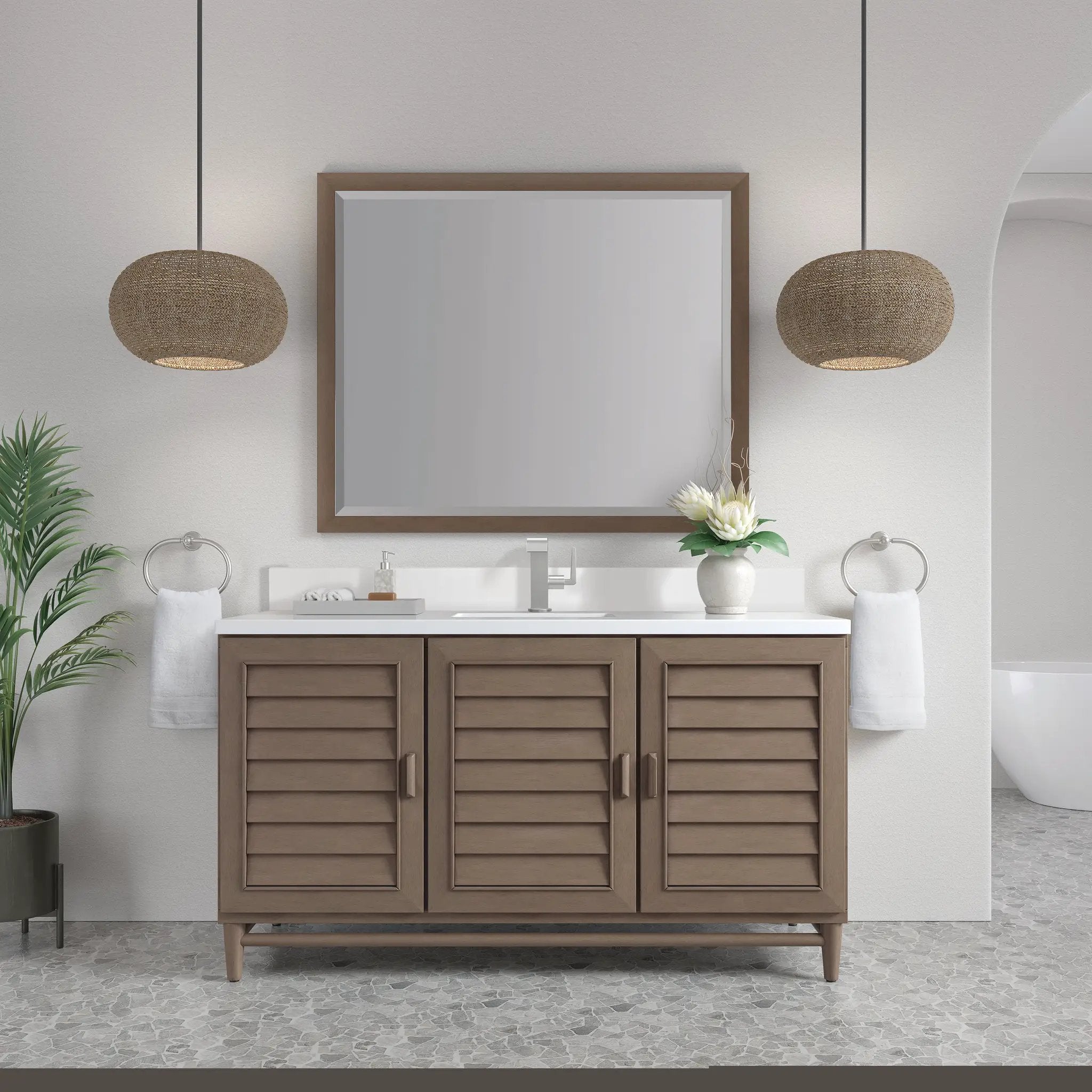 whitewashed walnut vanity