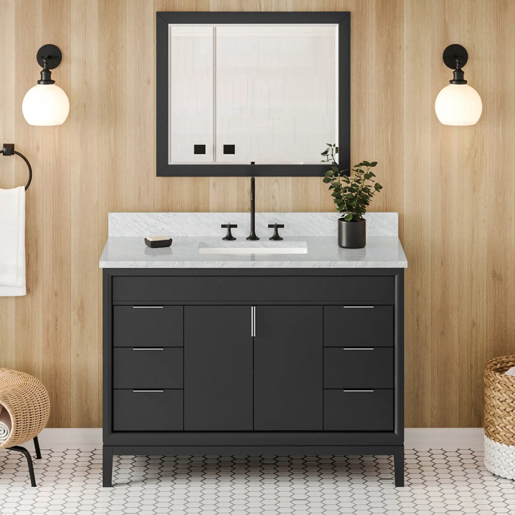 Jeffrey Alexander 48" Theodora Vanity Set by Jeffrey Alexander