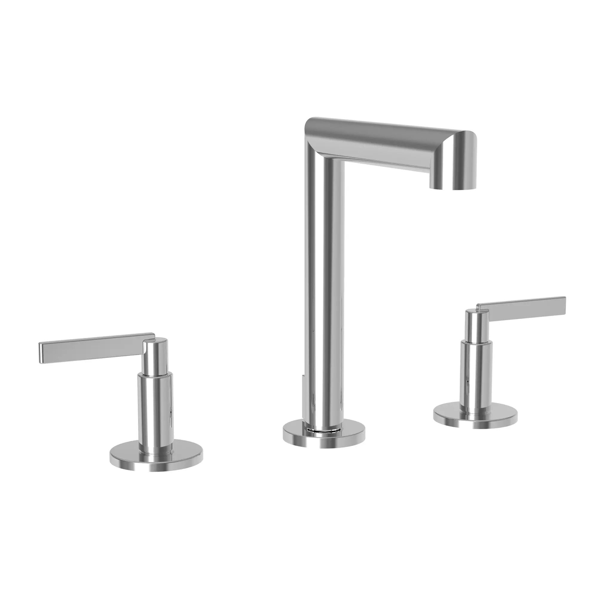 polished chrome lavatory faucet