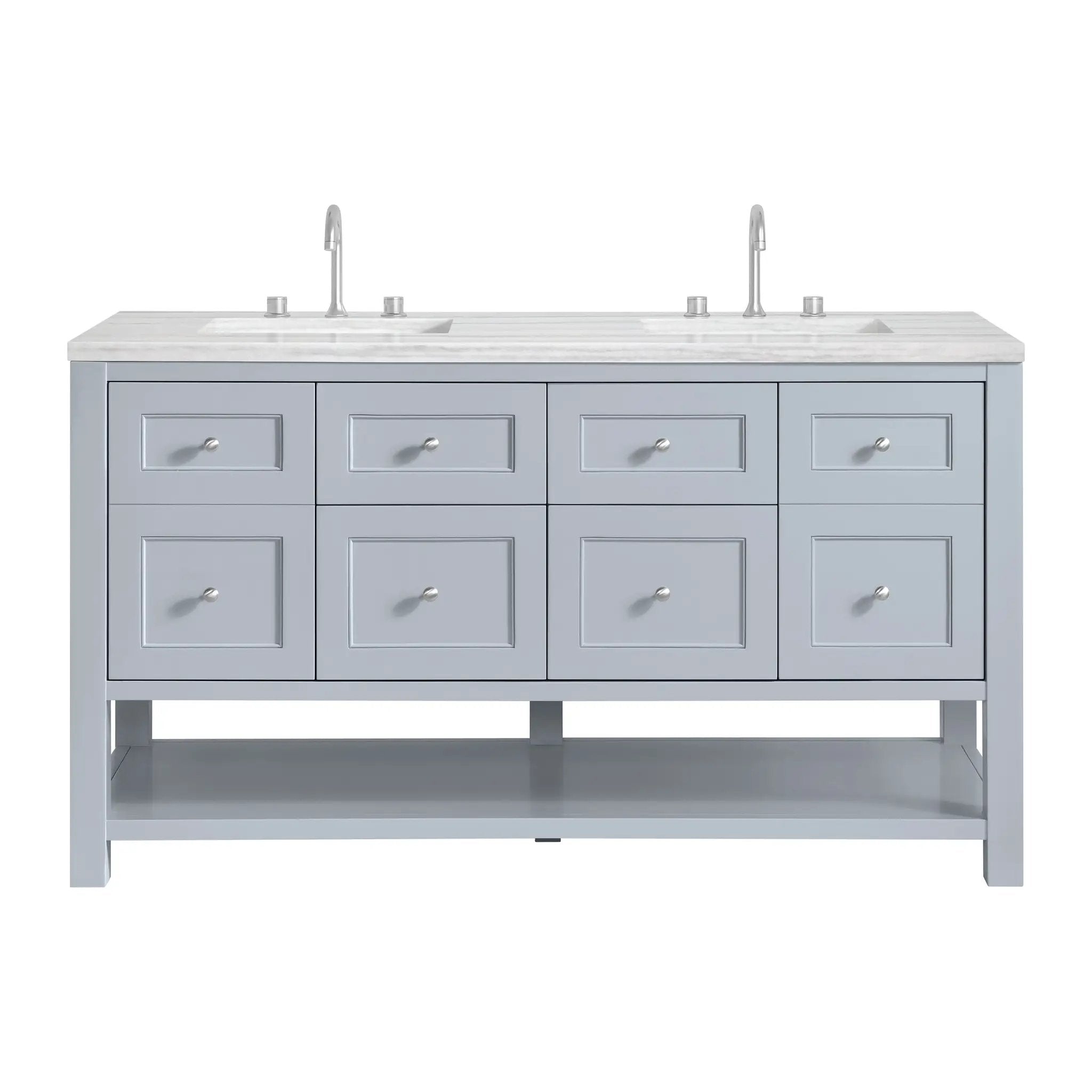 James Martin Breckenridge 60" Double Vanity Set - Serenity Blue by James Martin Vanities