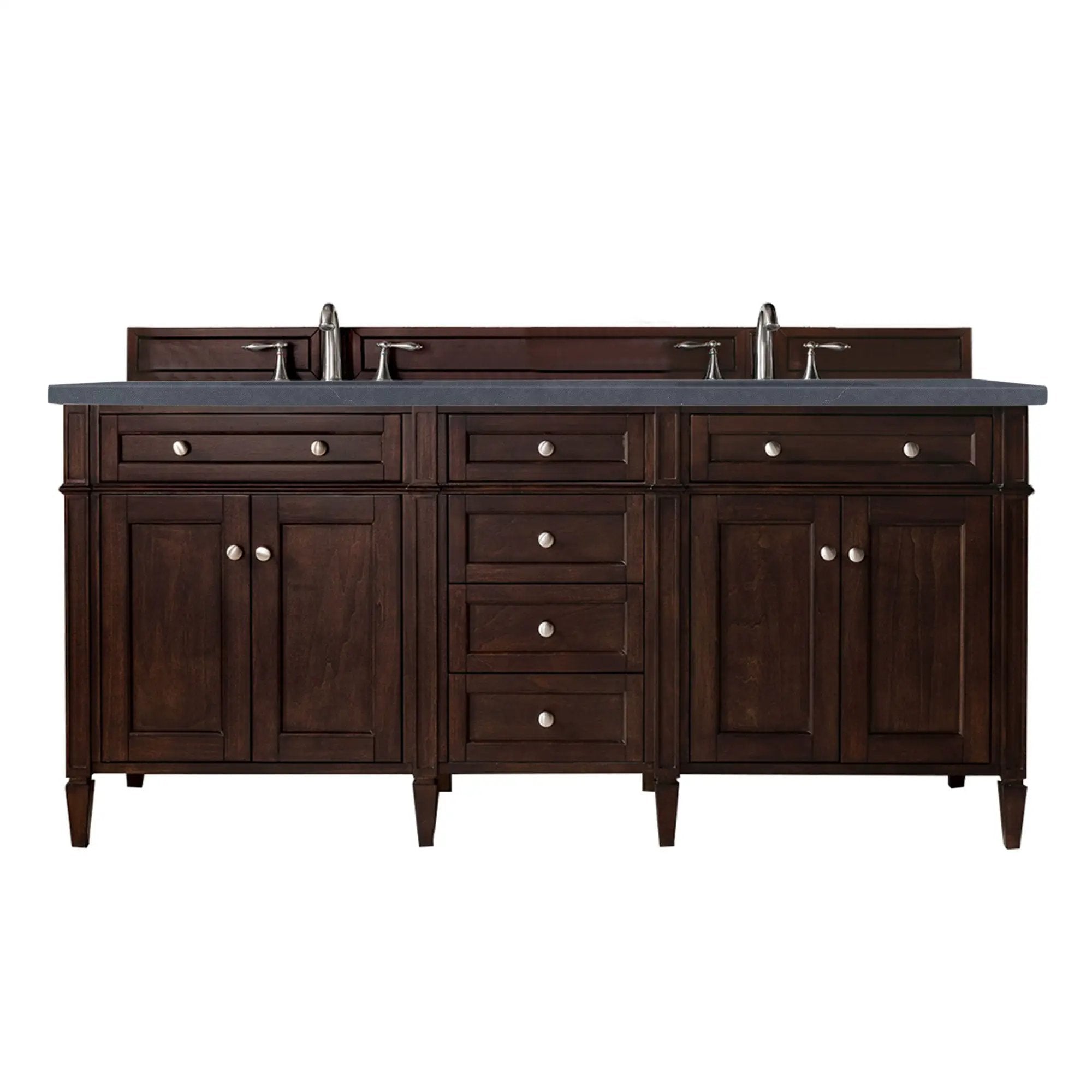 James Martin Brittany 72" Double Vanity Set - Burnished Mahogany by James Martin Vanities