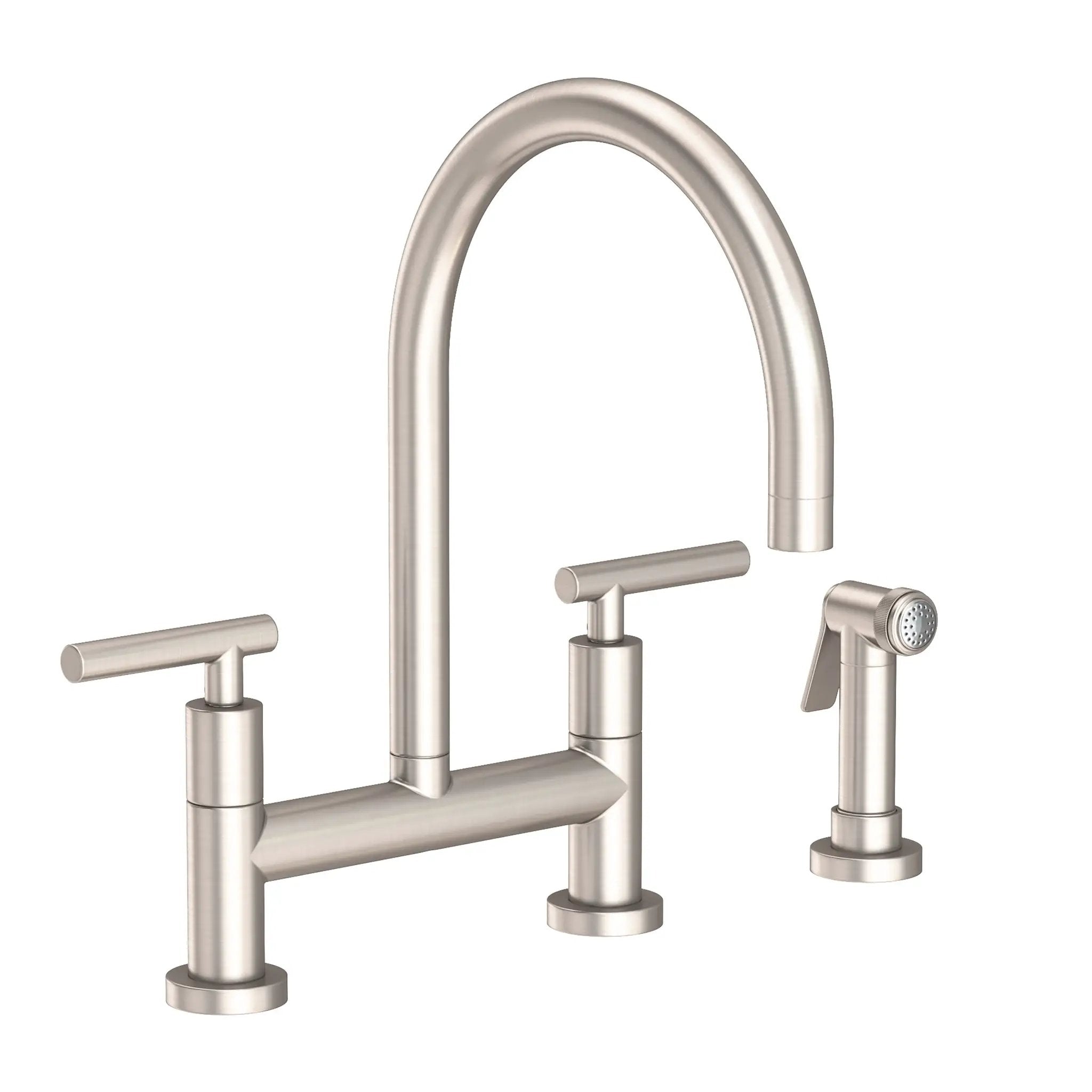 Newport Brass East Linear Kitchen Bridge Faucet with Side Spray by Newport Brass