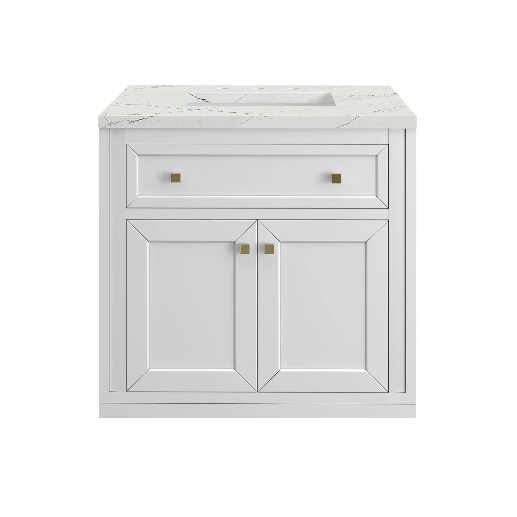 James Martin Chicago 30" Single Vanity Set - Glossy White by James Martin Vanities
