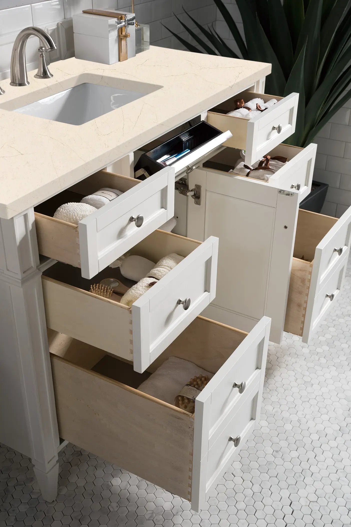 bright white vanity