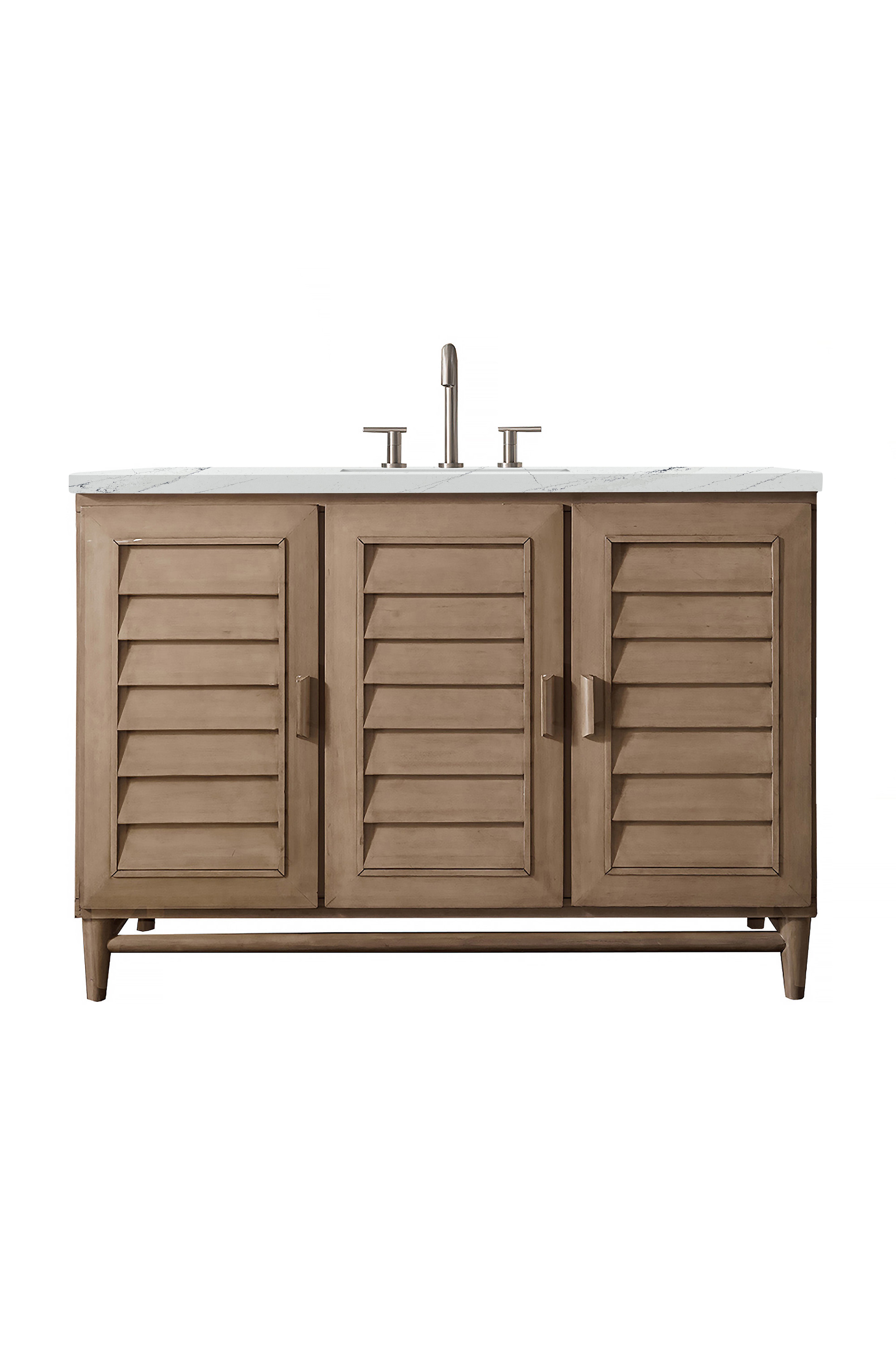 James Martin Vanities Portland 48" Single Vanity Whitewashed Walnut