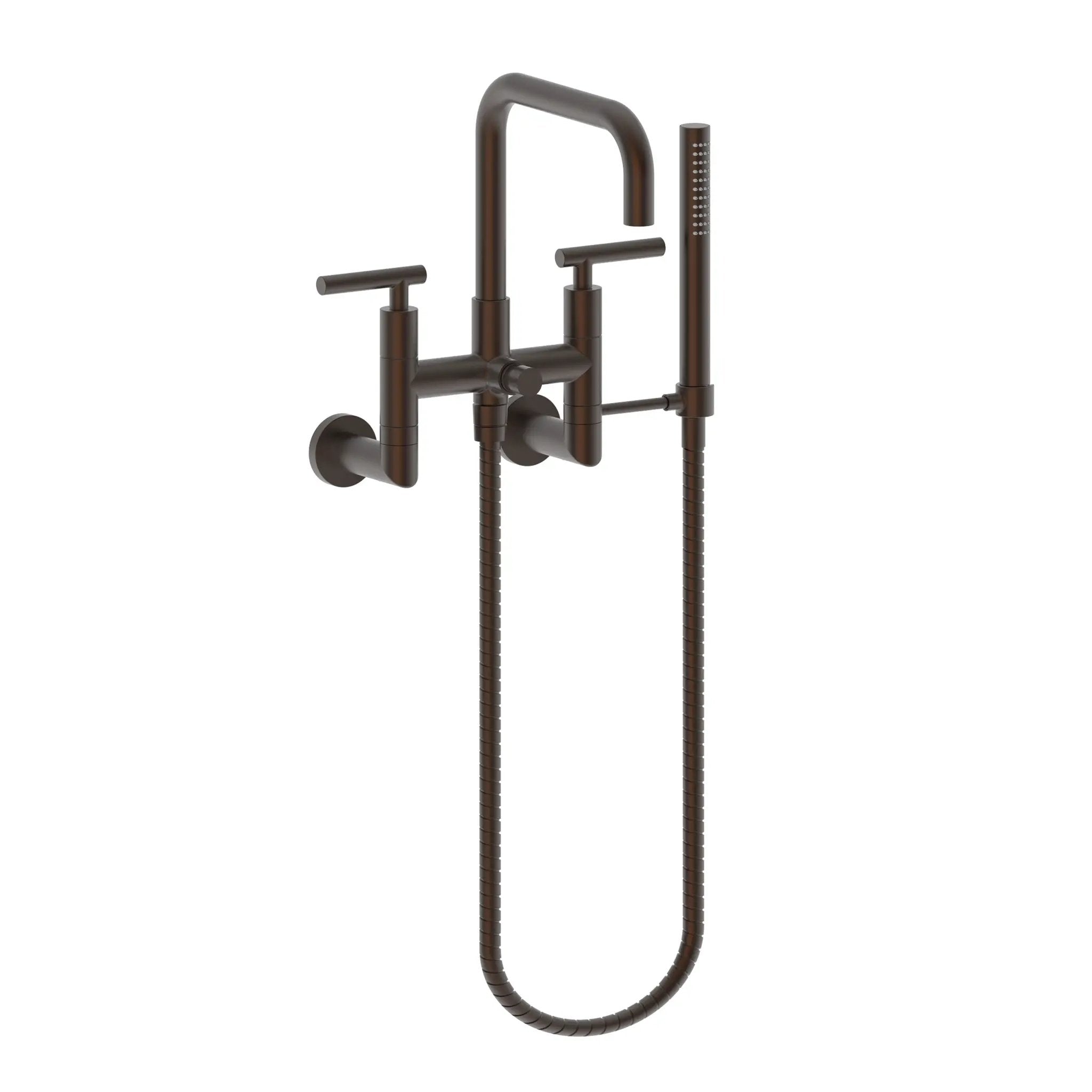 Newport Brass East Square Exposed Tub & Hand Shower Set - Wall Mount by Newport Brass