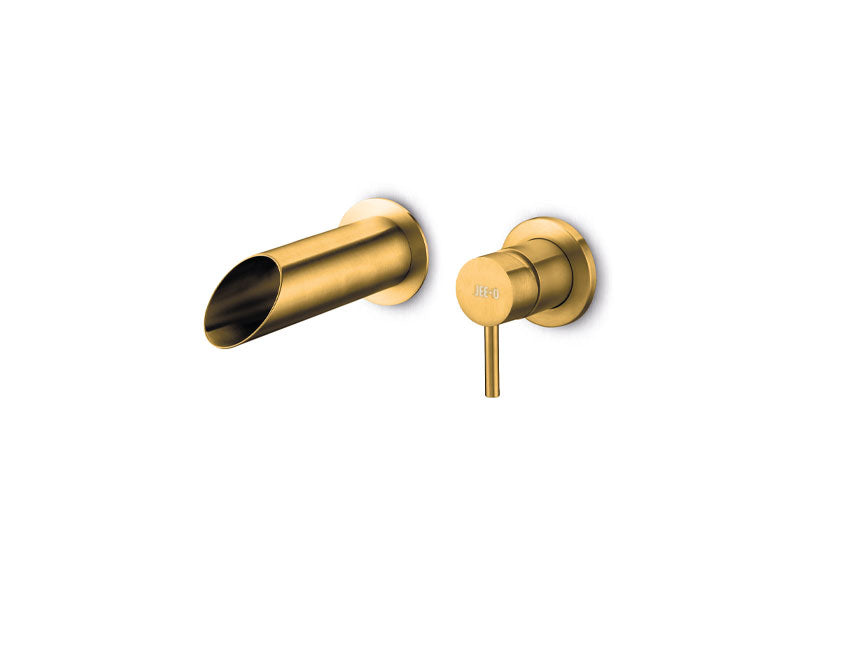 JEE-O Pure Basin Faucet Wall Mounted with Spout Stainless Steel with Concealed Body