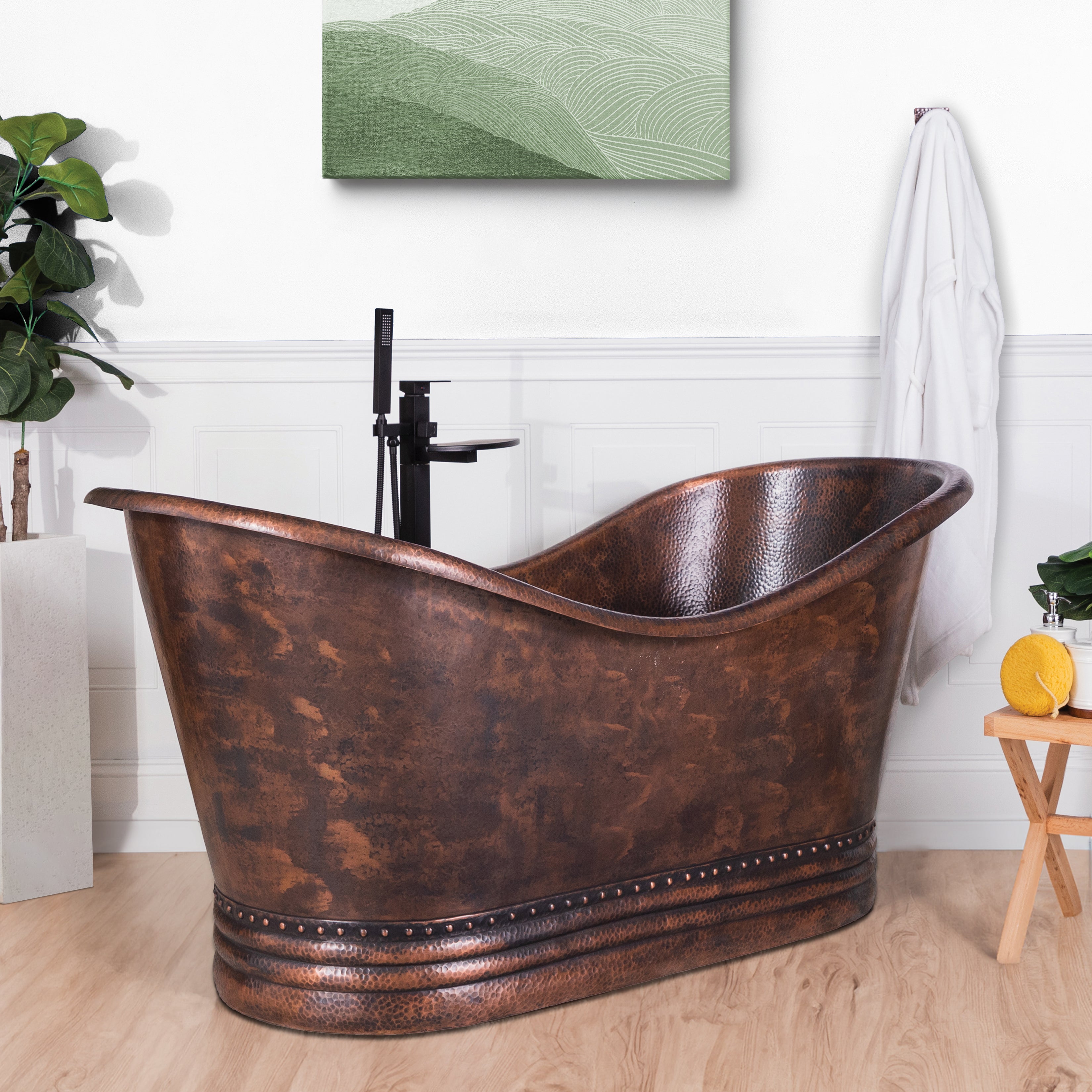 antique copper bathtub