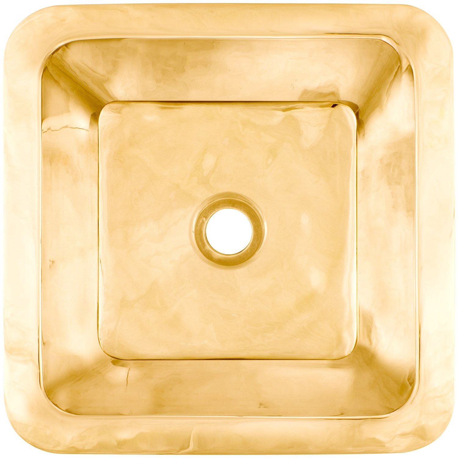 Linkasink Smooth Small Square Drop-In or Undermount Sink 16.25"