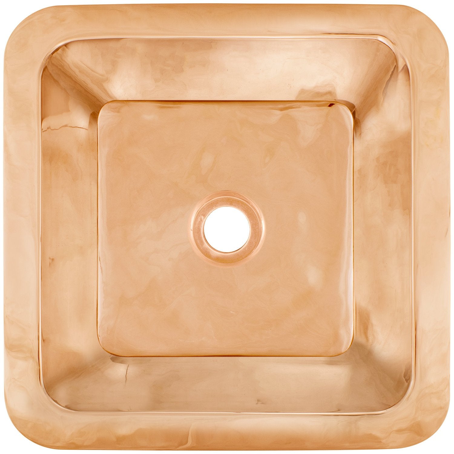 Linkasink Smooth Small Square Drop-In or Undermount Sink 16.25"
