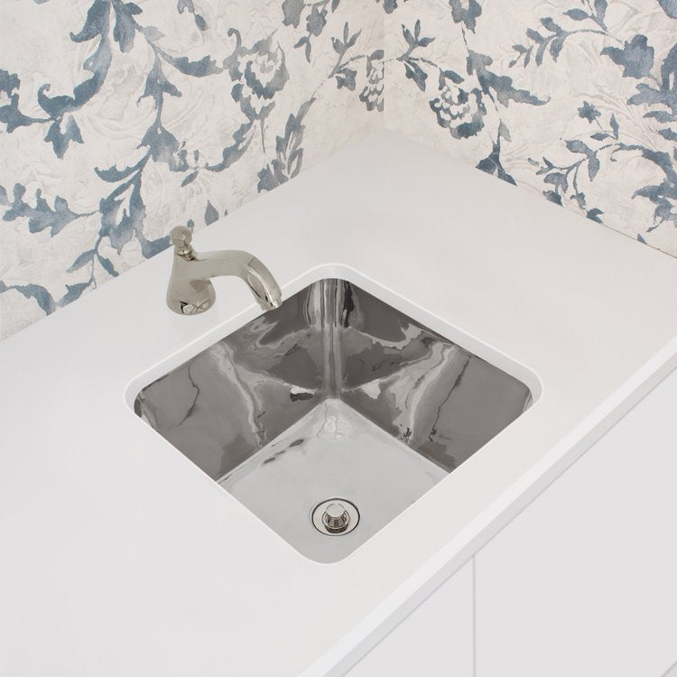 polished stainless steel sink