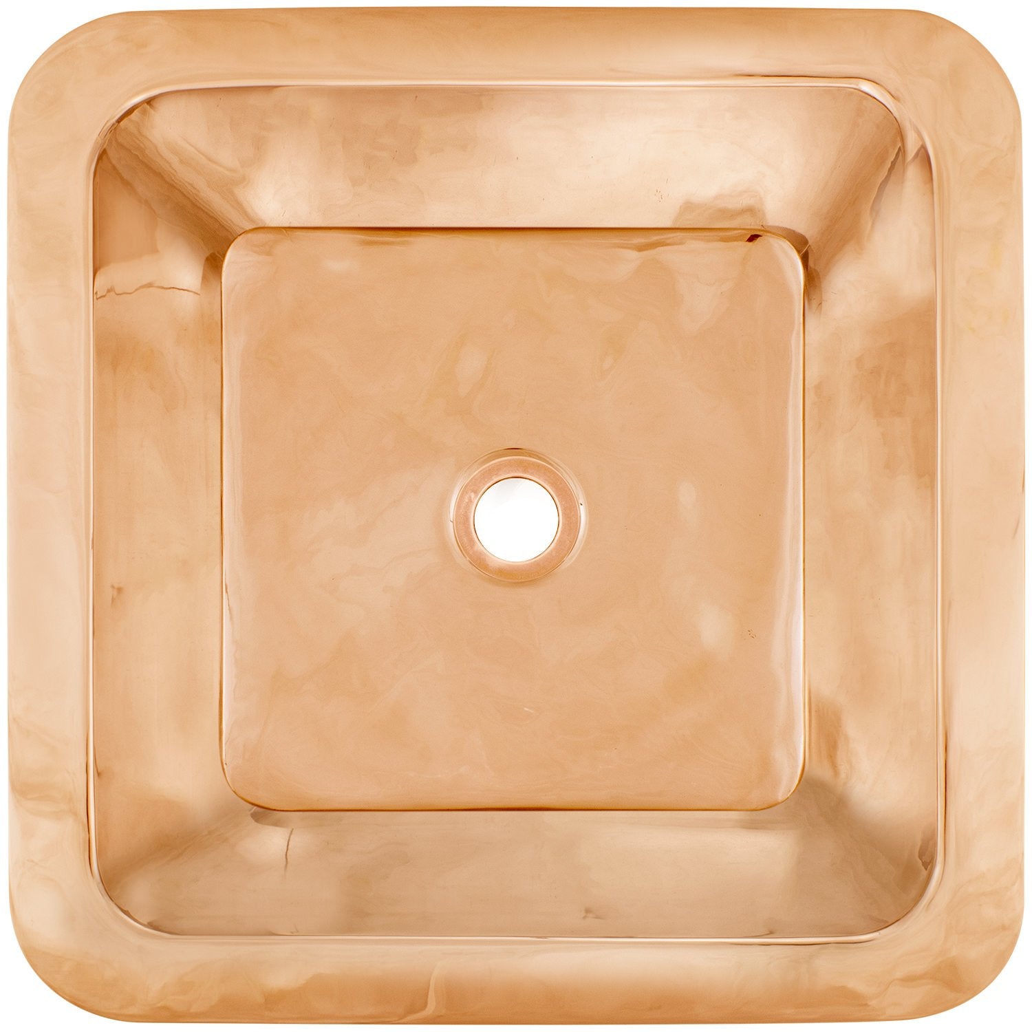 Linkasink Smooth Small Square Drop-In or Undermount Sink 16.25"