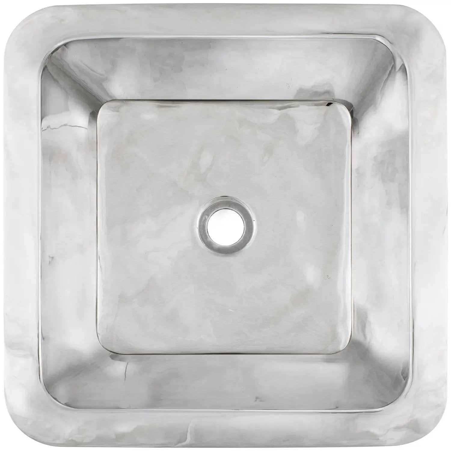 Linkasink Smooth Small Square Drop-In or Undermount Sink 16.25" by Linkasink