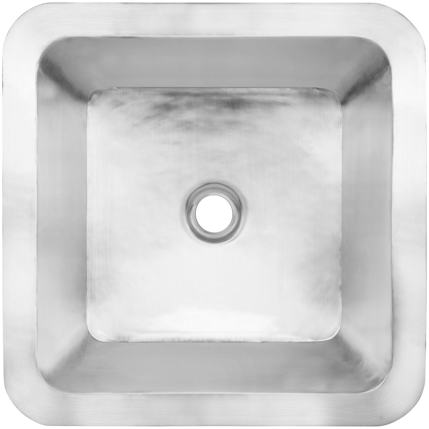 Linkasink Smooth Small Square Drop-In or Undermount Sink 16.25"