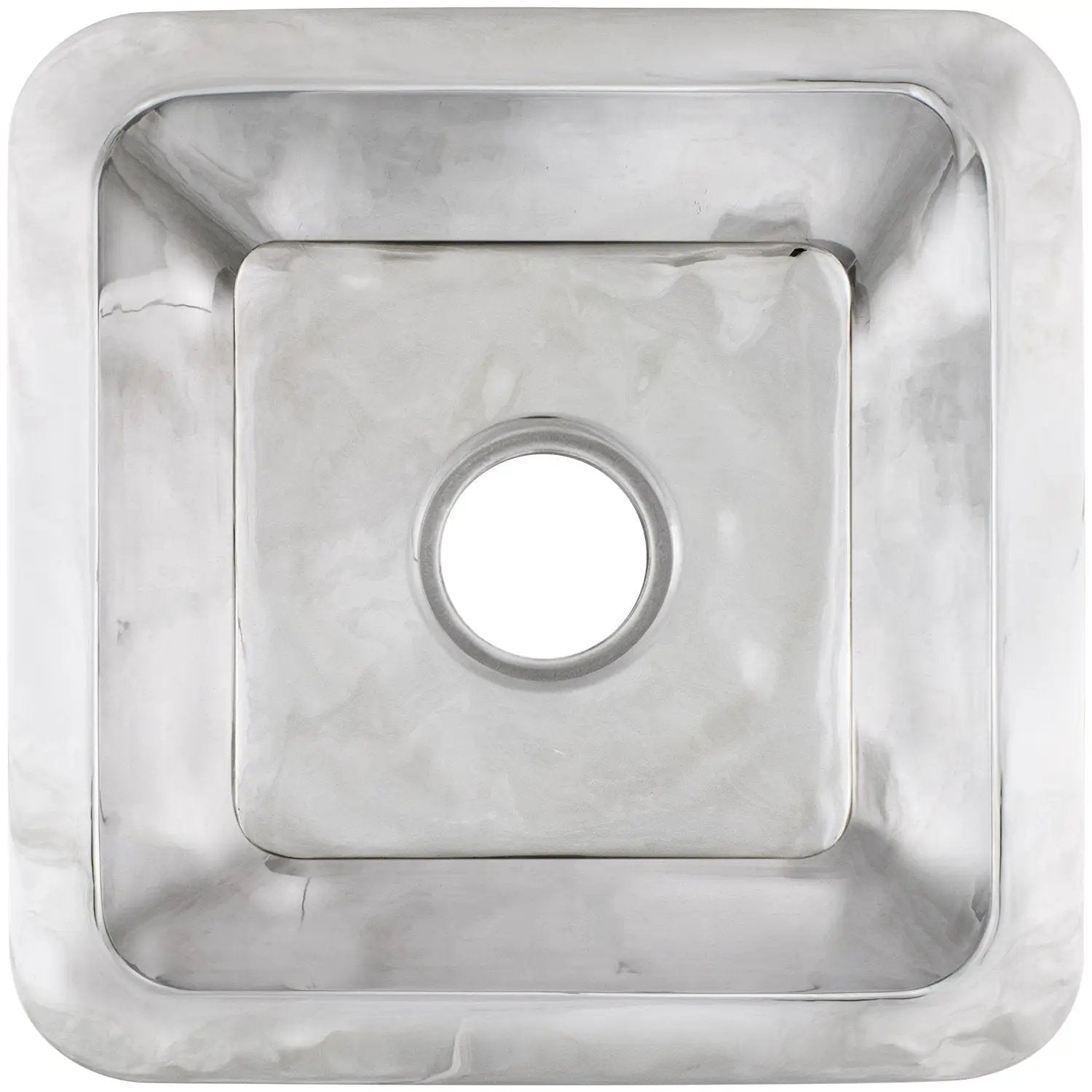 Linkasink Smooth Small Square Drop-In or Undermount Sink 16.25" by Linkasink