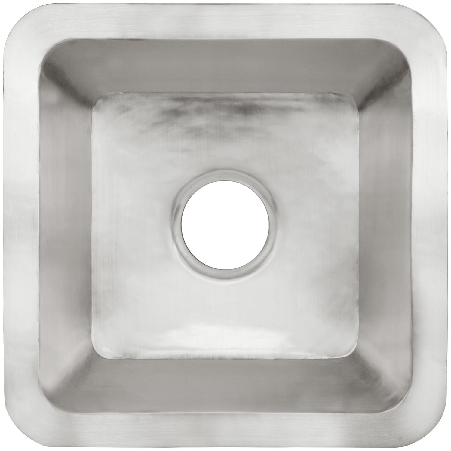 Linkasink Smooth Small Square Drop-In or Undermount Sink 16.25"