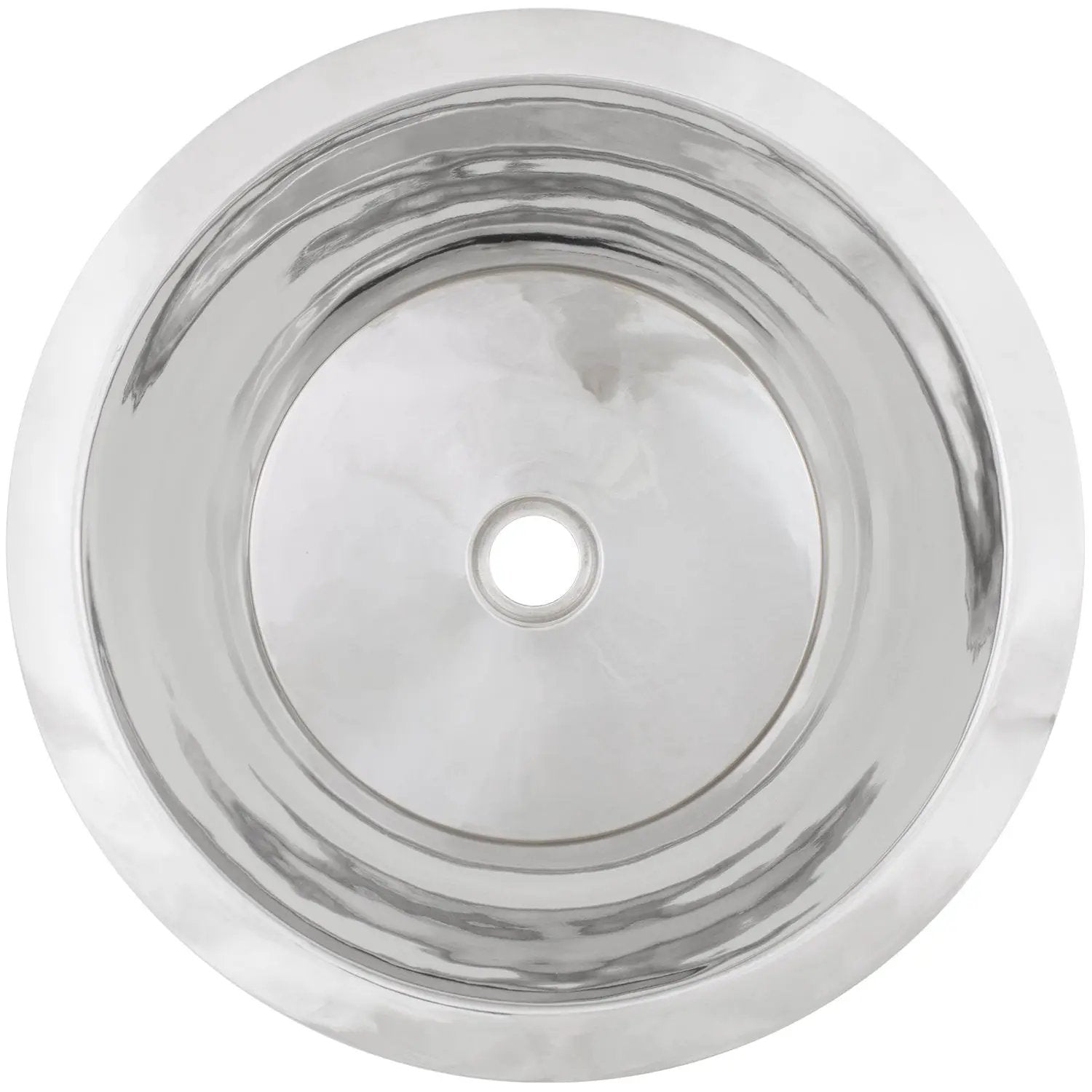 Linkasink Smooth Small Round Flat Bottom Bar/Utility Drop-In or Undermount Sink 16" by Linkasink