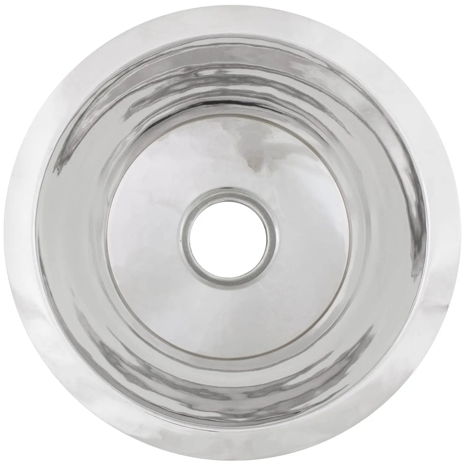 Linkasink Smooth Large Round Flat Bottom Bar/Utility Drop-In or Undermount Sink 19" by Linkasink