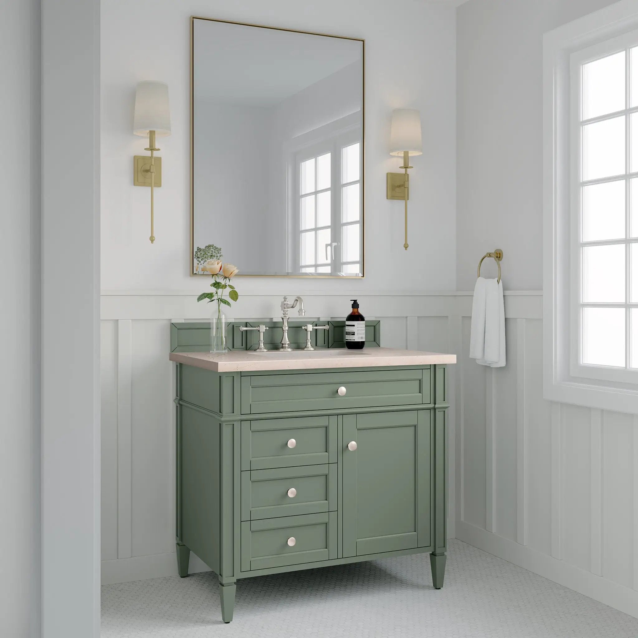 smokey celadon vanity