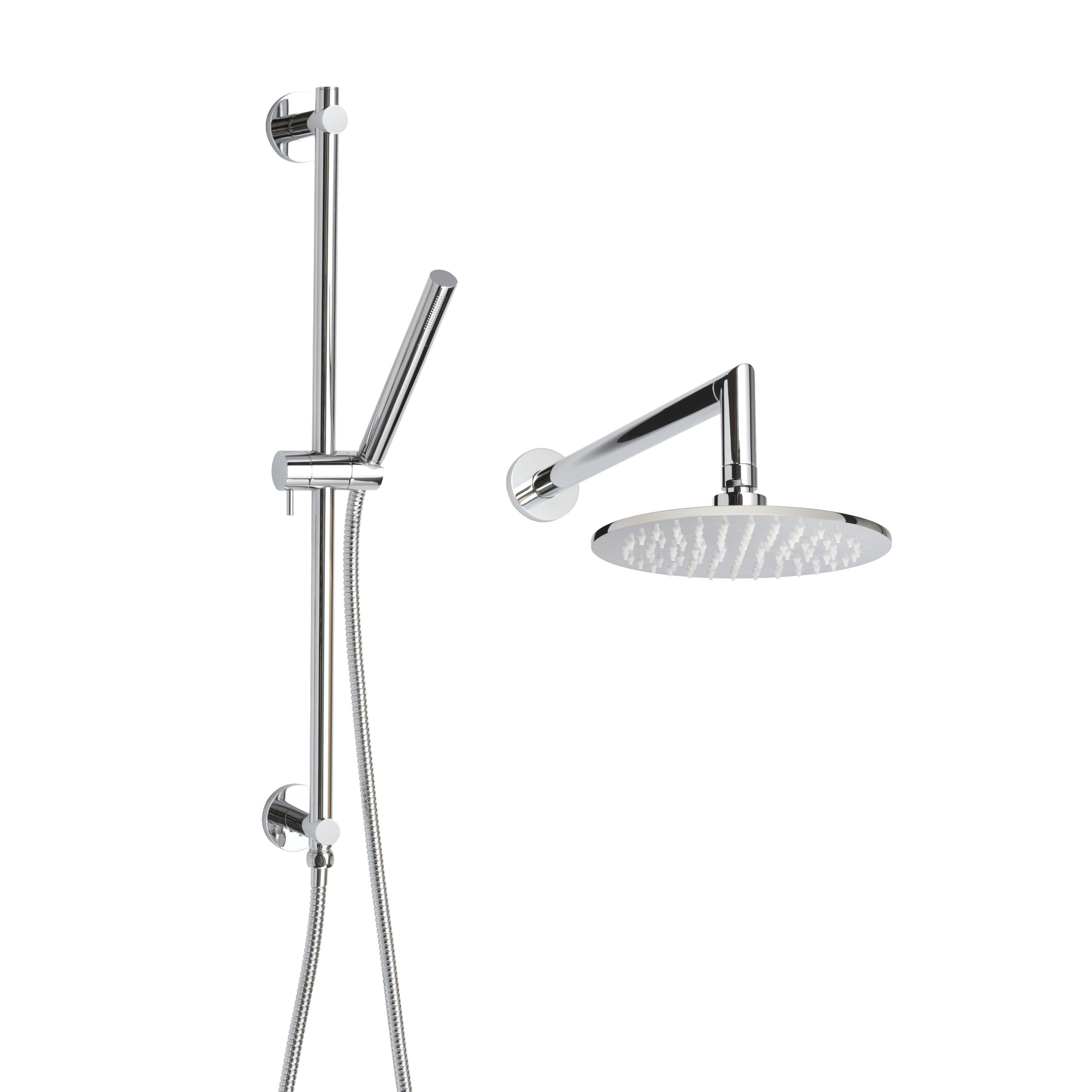 polished chrome shower package