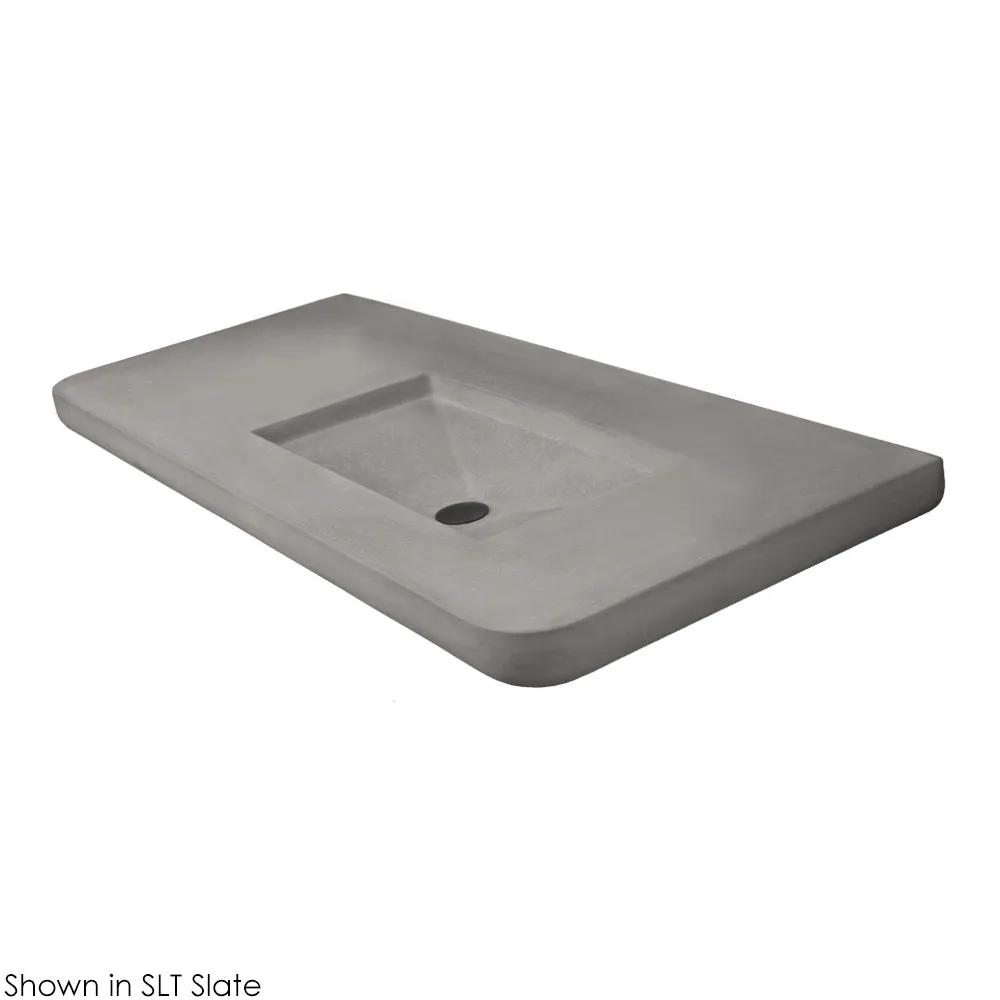 Lacava Newterra 50" Vanity Top Sink Made Of Concrete No Overflow by Lacava