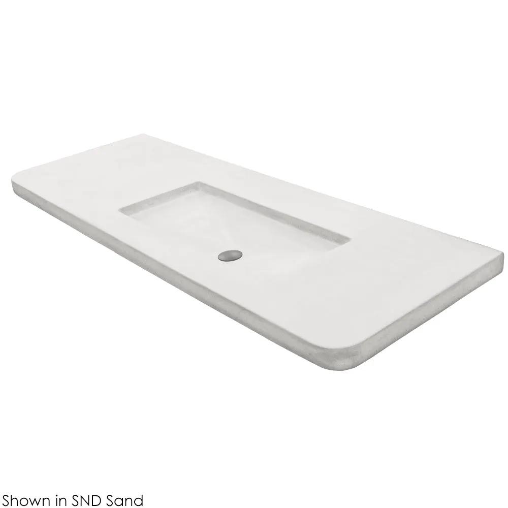 Lacava Newterra 66" Vanity Top Sink Made Of Concrete No Overflow by Lacava