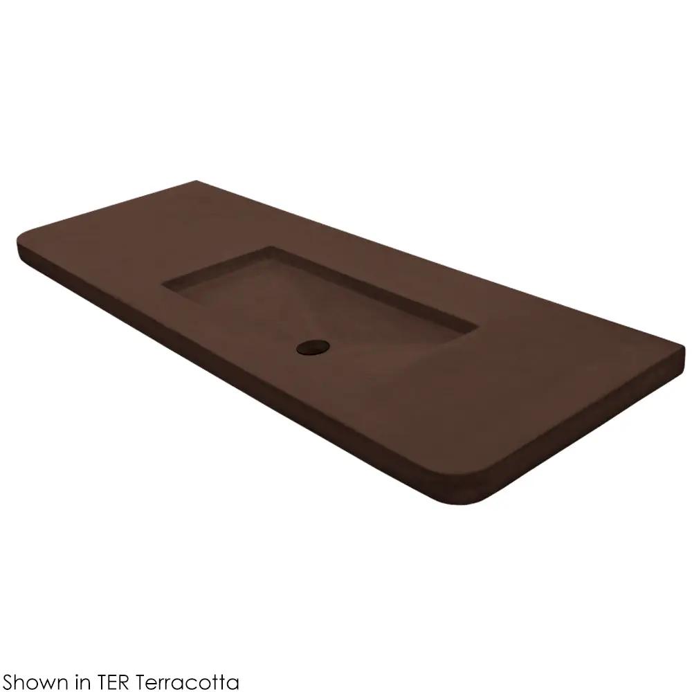Lacava Newterra 66" Vanity Top Sink Made Of Concrete No Overflow by Lacava
