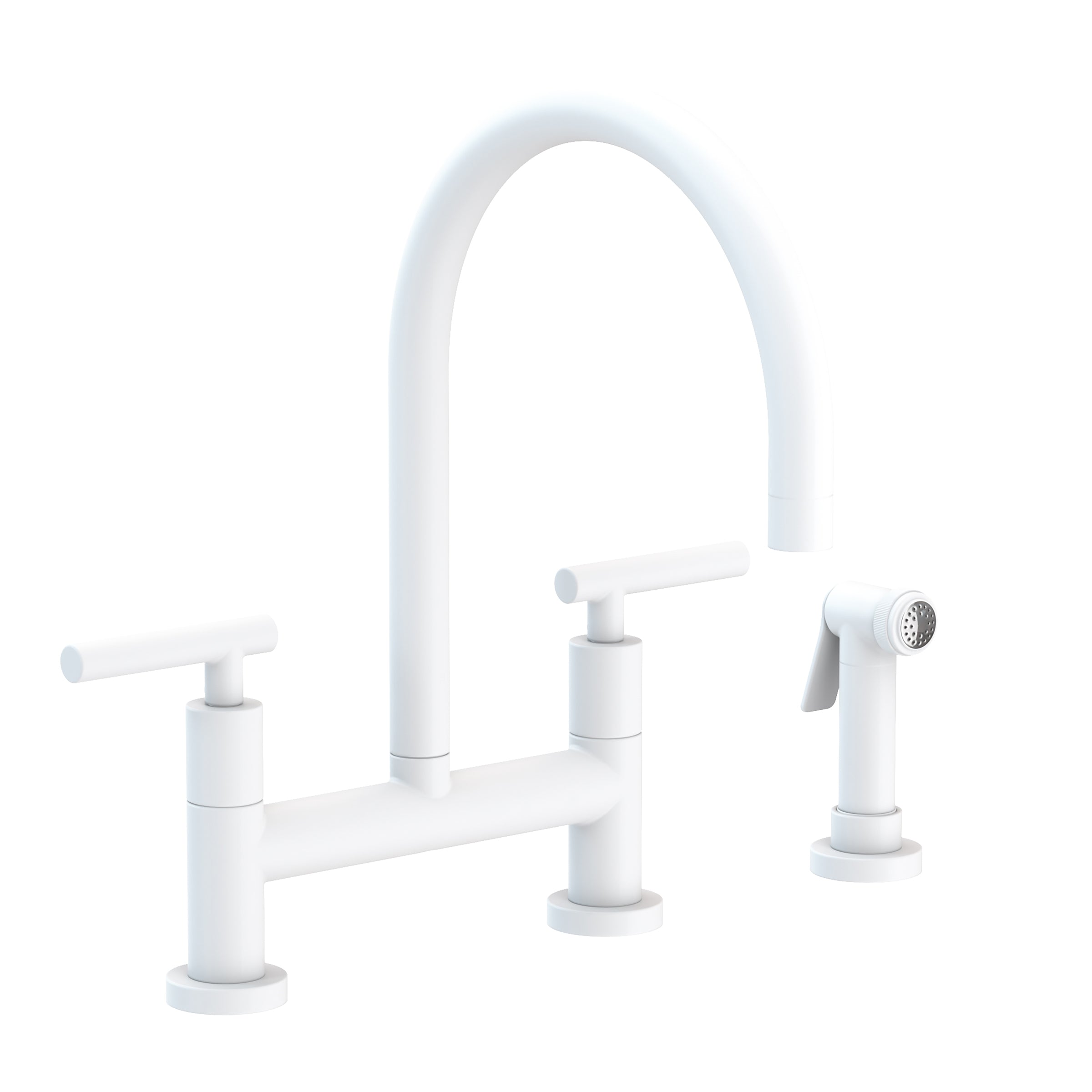 Newport Brass East Linear Kitchen Bridge Faucet with Side Spray