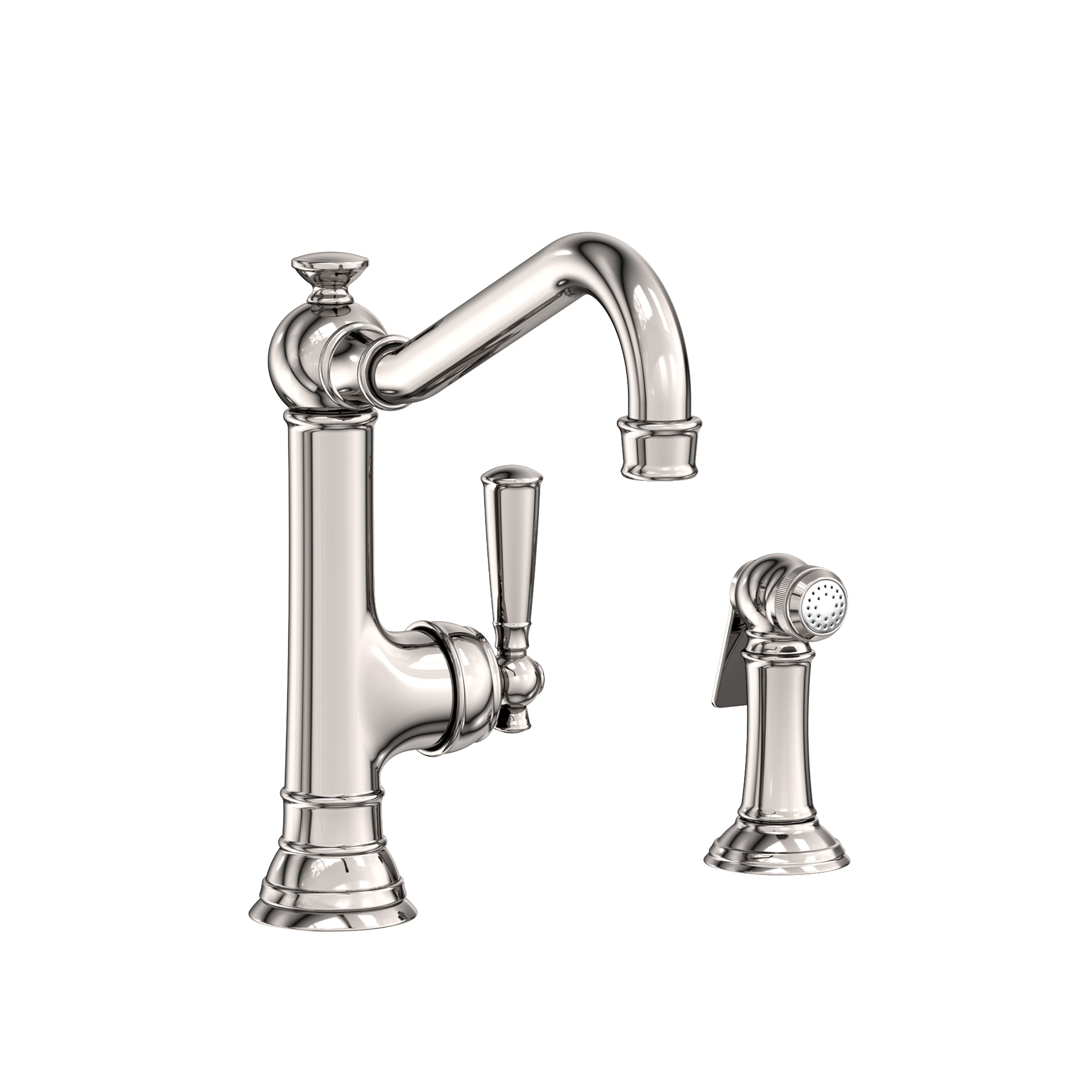 Newport Brass Jacobean Single Handle Kitchen Faucet with Side Spray