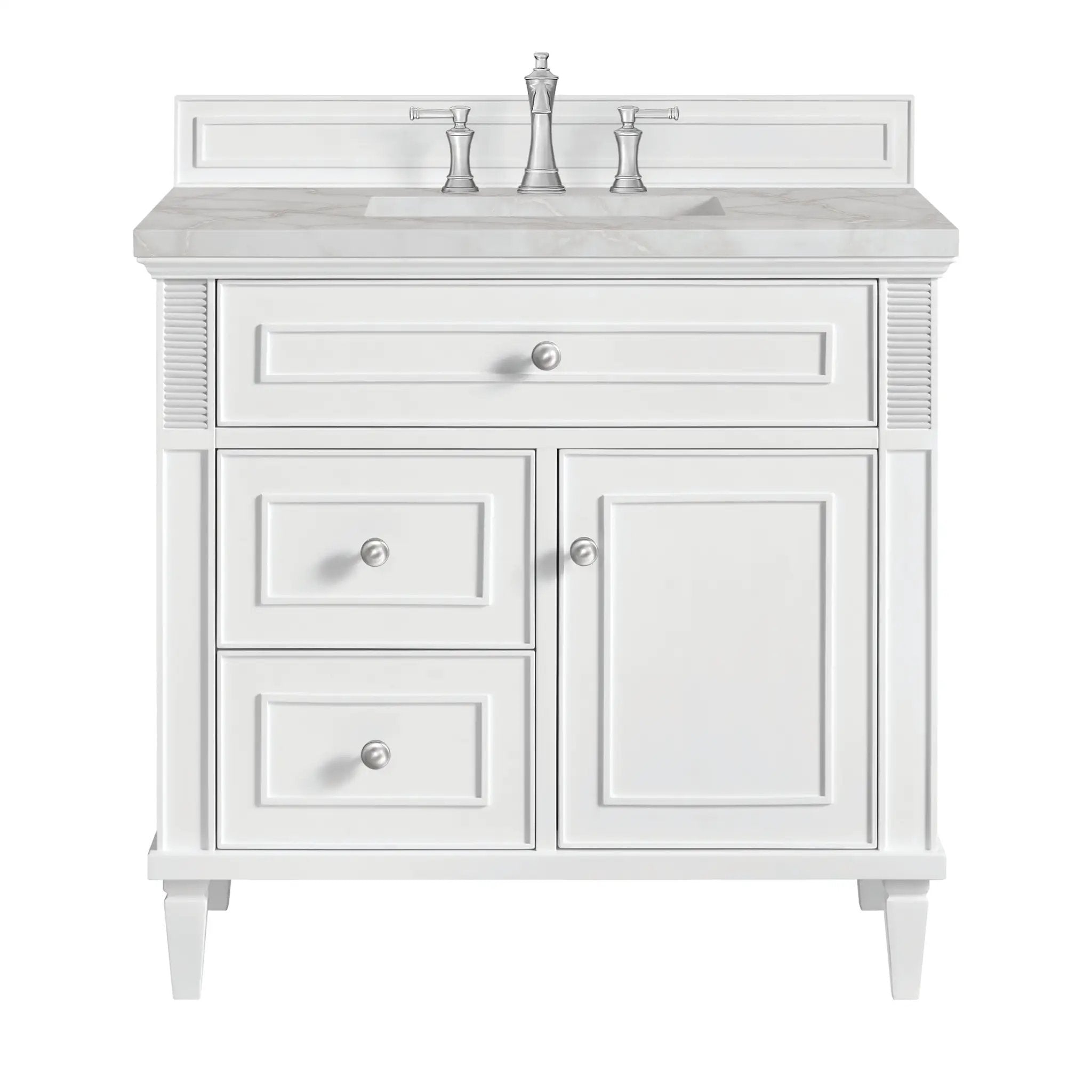 James Martin Lorelai 36" Single Vanity Set - Bright White by James Martin Vanities