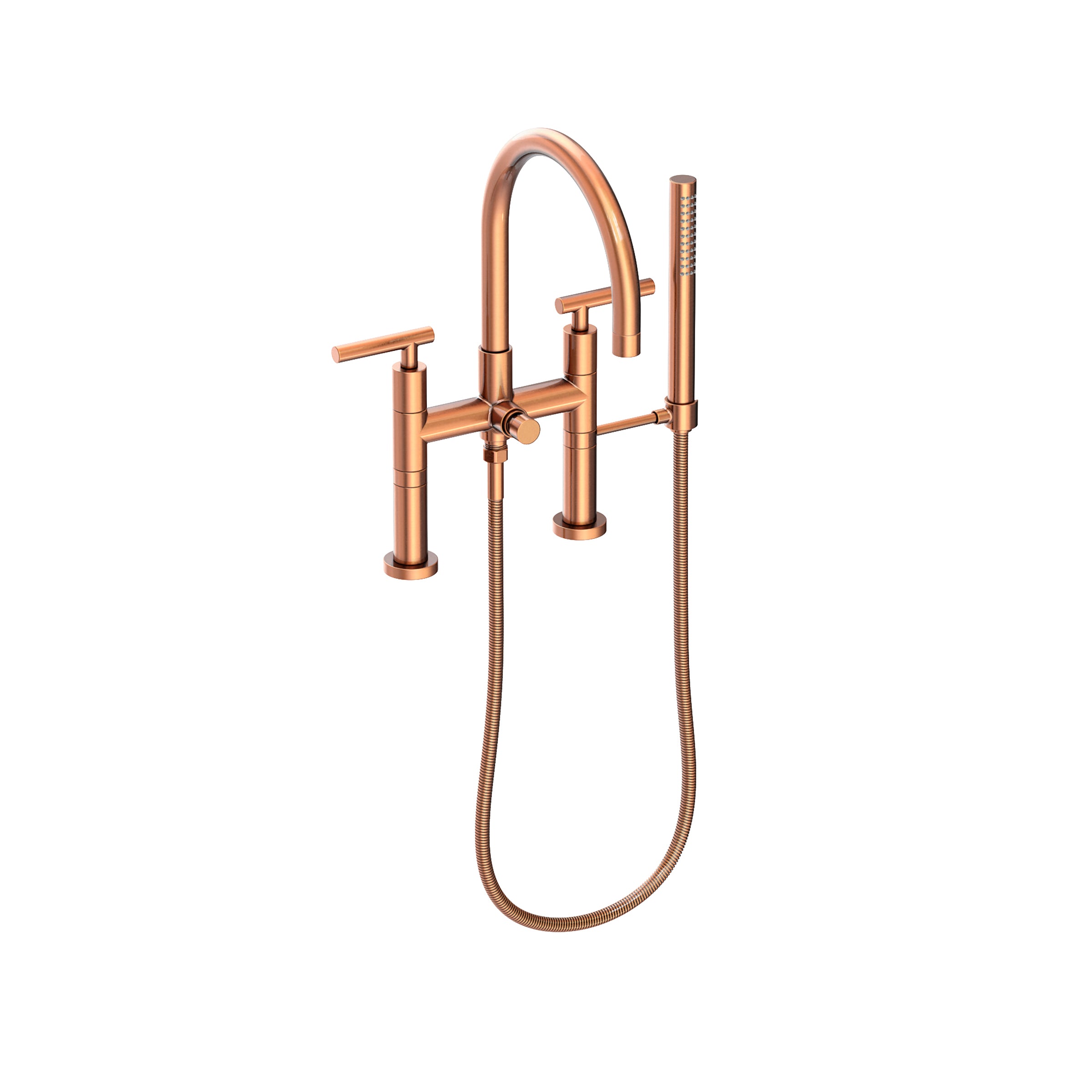 Newport Brass East Linear Exposed Tub & Hand Shower Set - Deck Mount