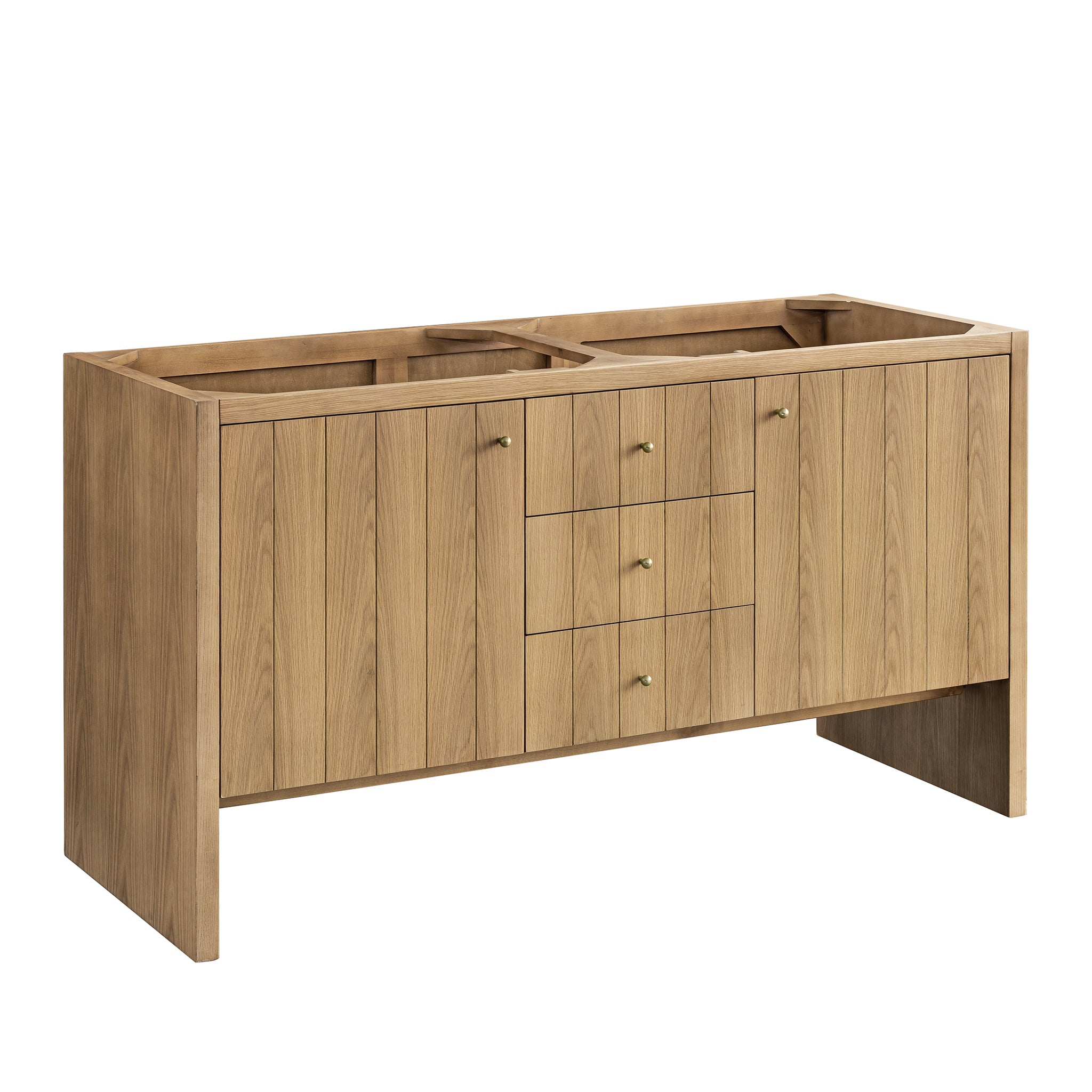 James Martin Vanities Hudson 60" Double Vanity - Light Natural Oak