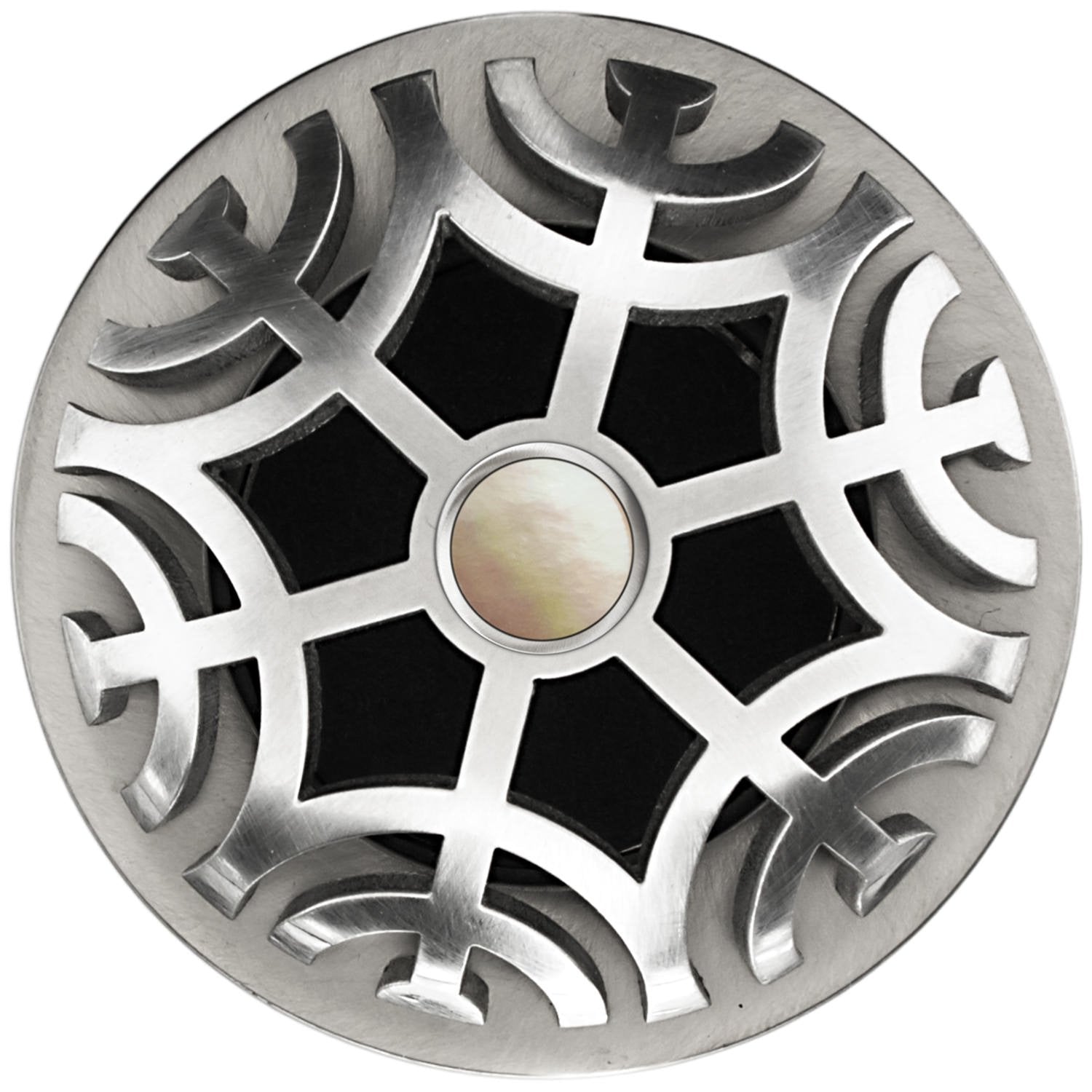 Linkasink Maze Grid Strainer 1.5" With Overflow - Mother of Pearl