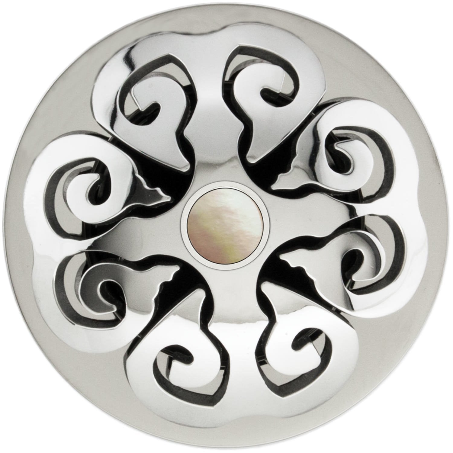 Linkasink Hawaiian Quilt Grid Strainer 1.5" With Overflow - Mother of Pearl by Linkasink