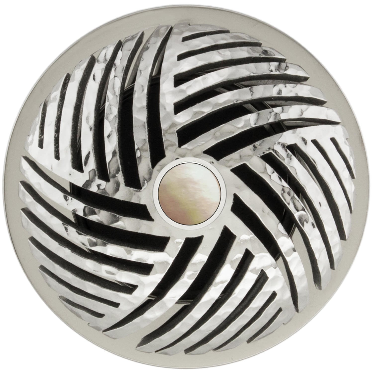 Linkasink Herringbone Grid Strainer 1.5" With Overflow - Mother of Pearl