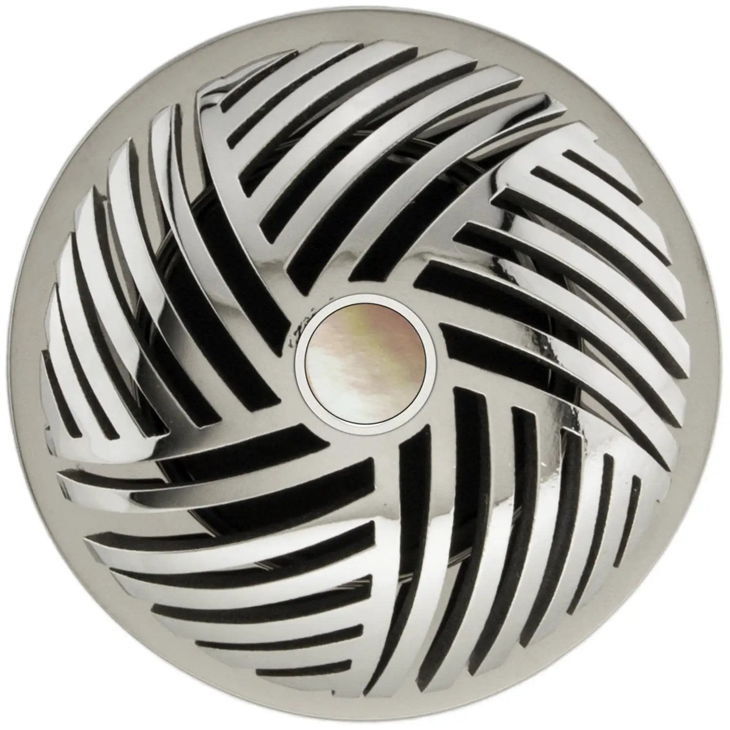 Linkasink Herringbone Grid Strainer 1.5" With Overflow - Mother of Pearl by Linkasink