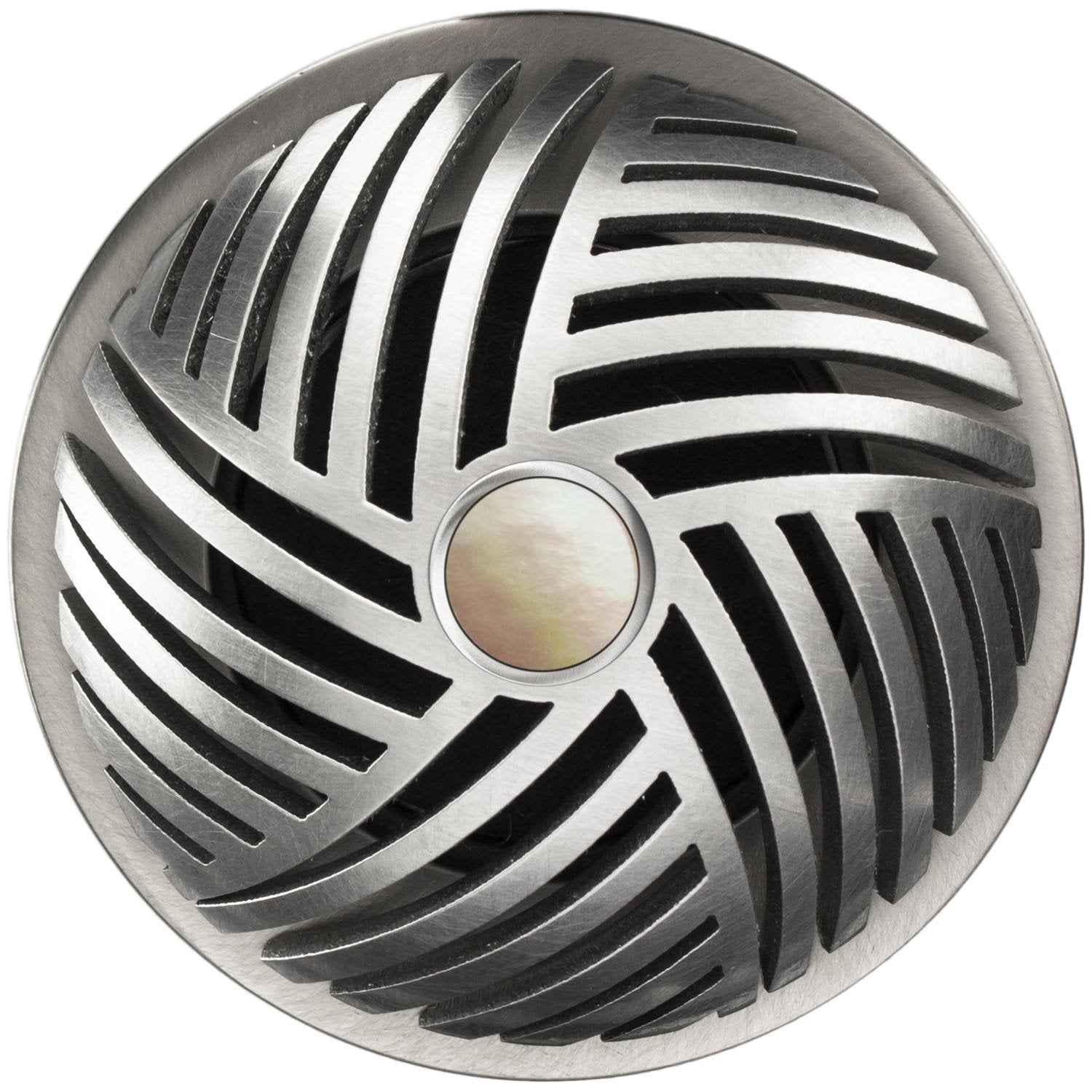 Linkasink Herringbone Grid Strainer 1.5" With Overflow - Mother of Pearl by Linkasink