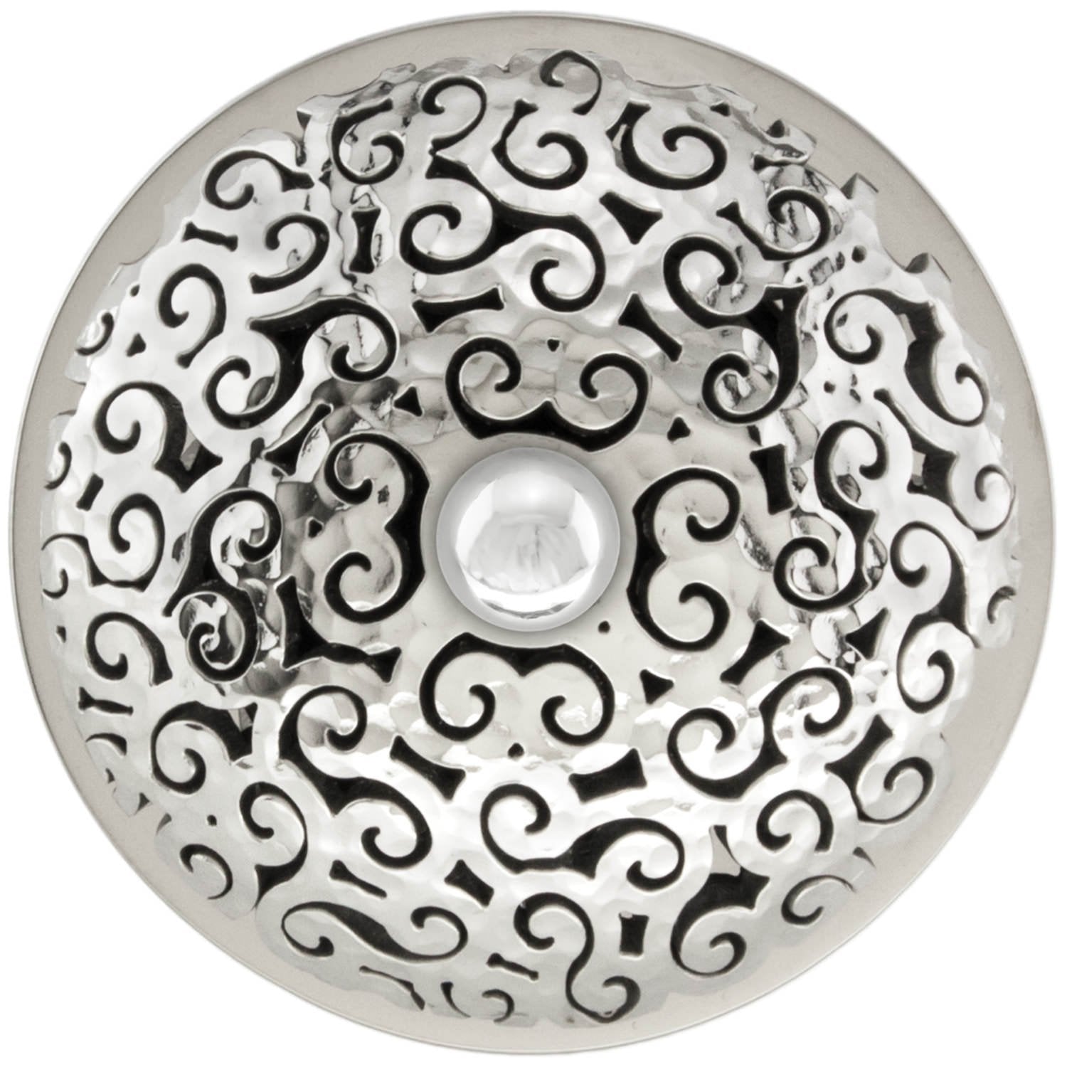 Linkasink Swirl Grid Strainer 1.5" Without Overflow - Metal Sphere by Linkasink