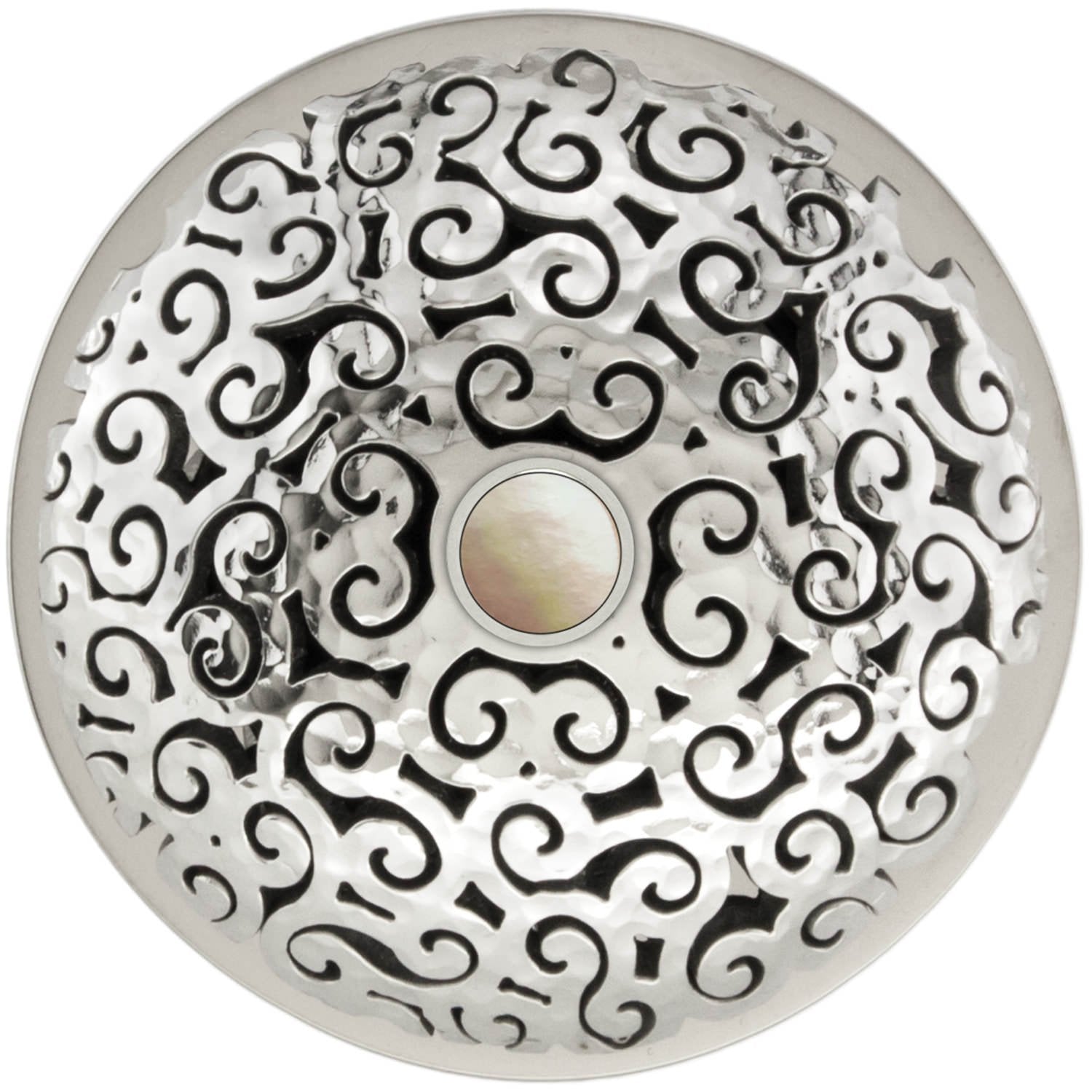 Linkasink Swirl Grid Strainer 1.5" Without Overflow - Mother of Pearl