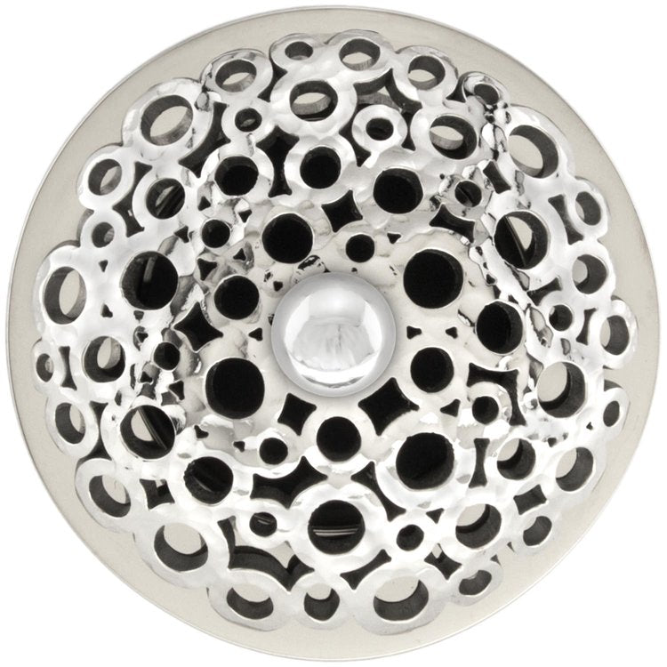 satin hammered stainless steel drain