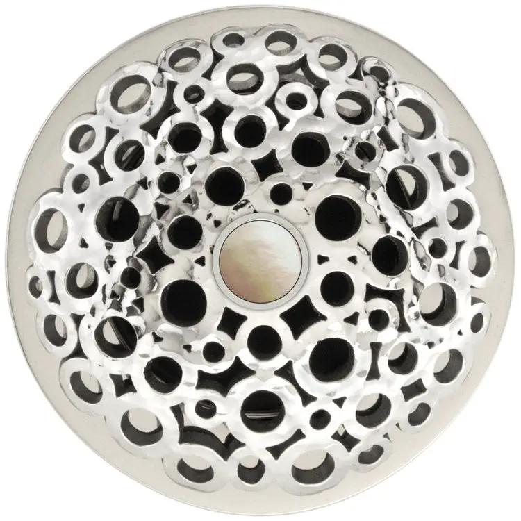 satin hammered stainless steel drain