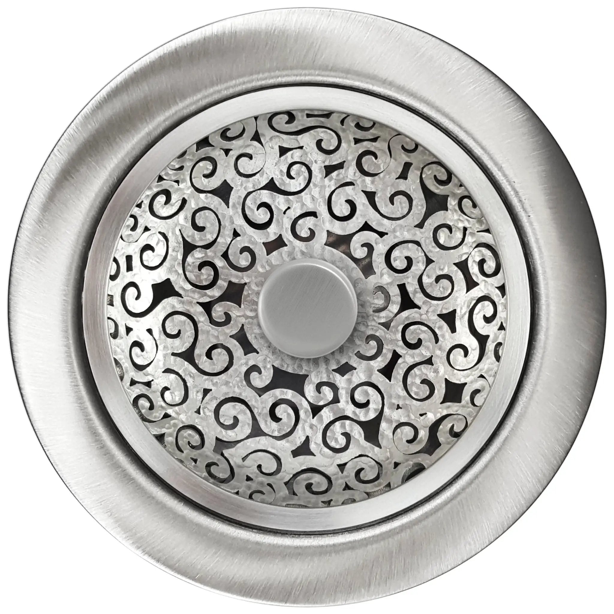Linkasink Swirl Disposal Flange Without Overflow and with Stopper 3.5" by Linkasink