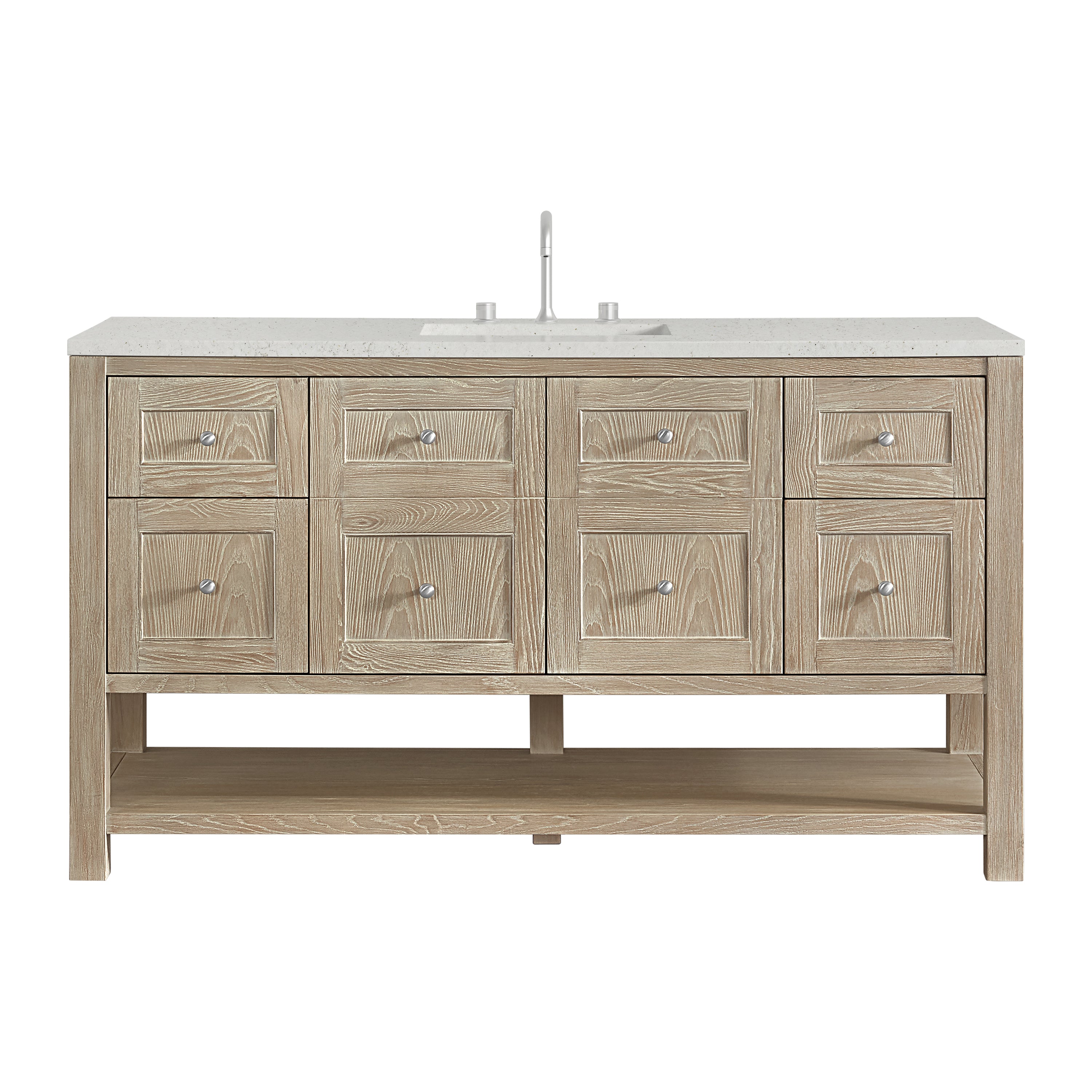 James Martin Vanities Breckenridge 60" Single Vanity - Whitewashed Oak
