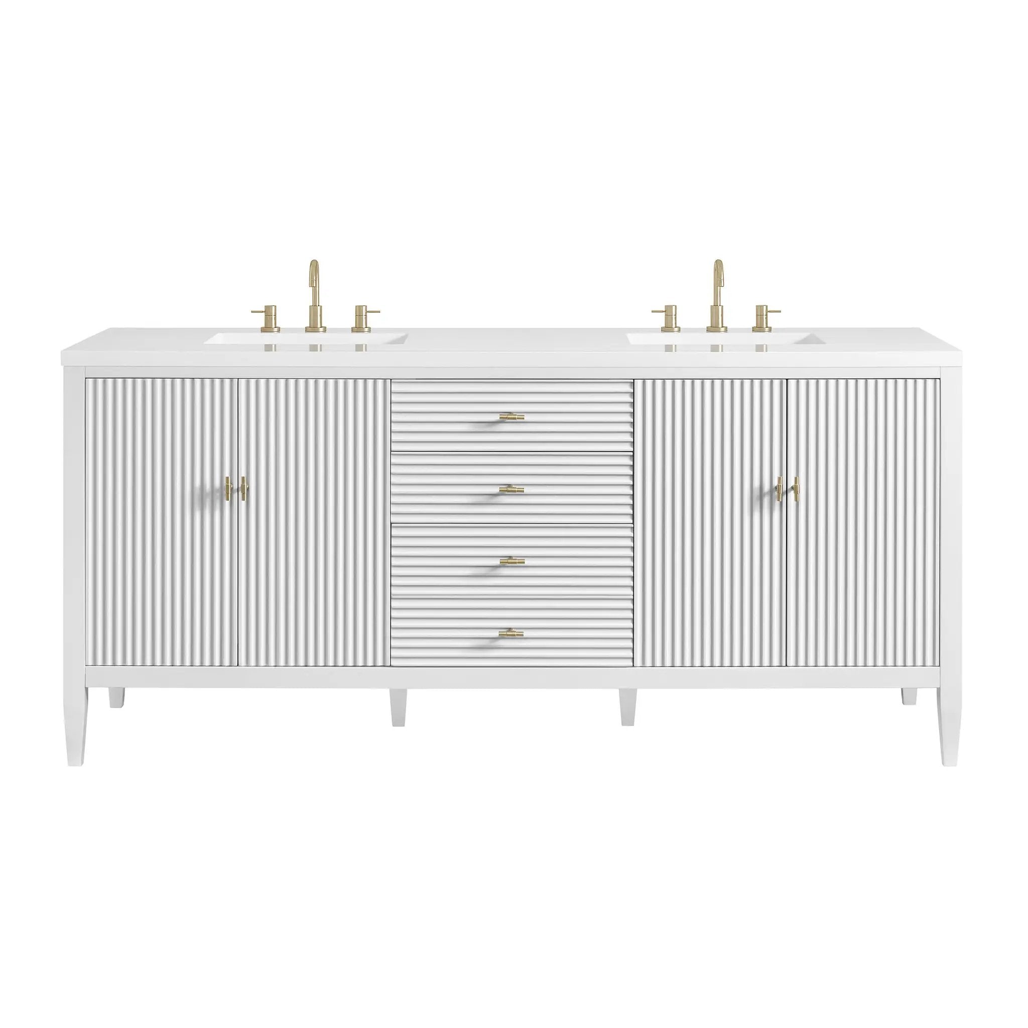 James Martin Myrrin 72" Vanity Set - Bright White by James Martin Vanities