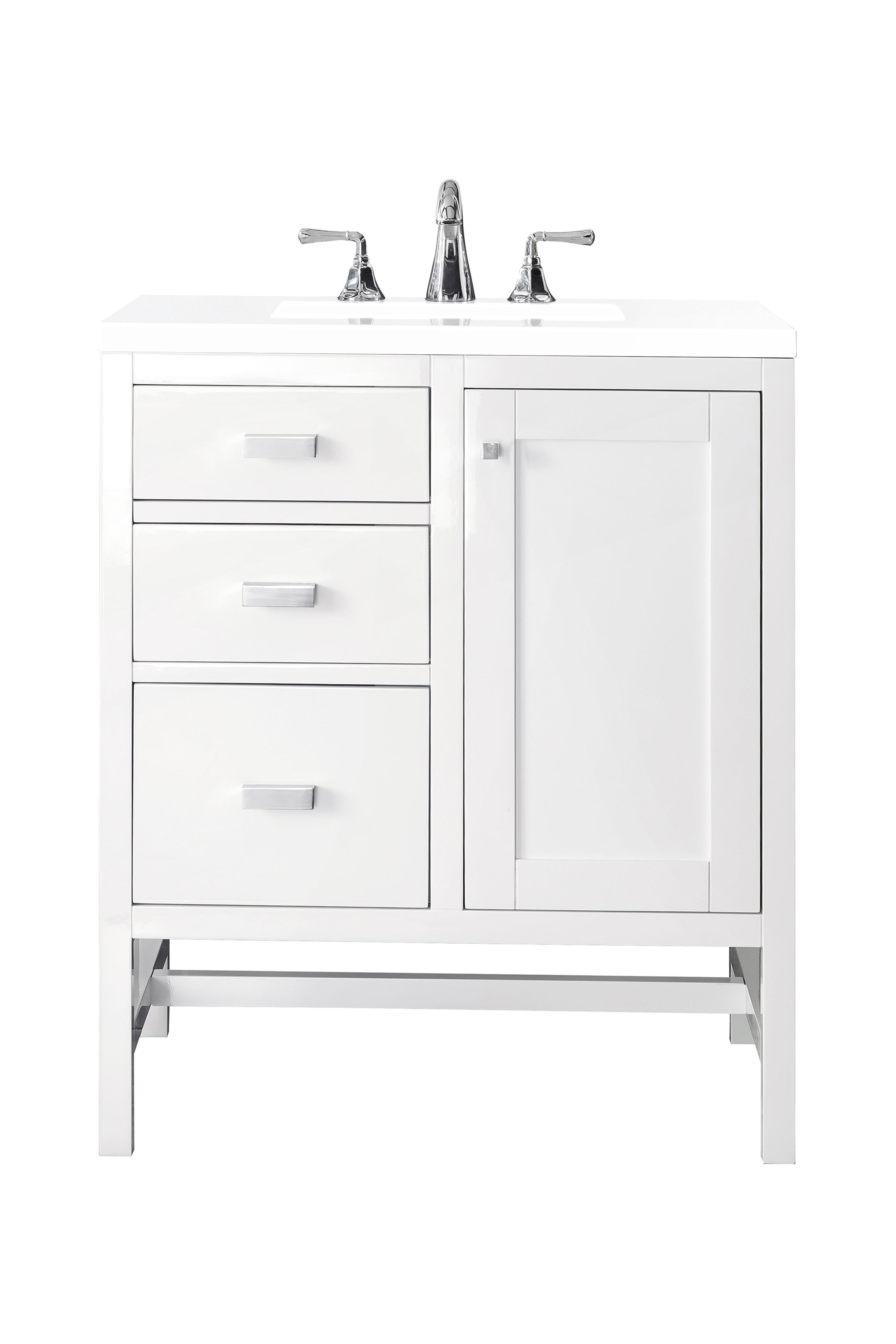 James Martin Vanities Addison 30" Single Vanity - Glossy White