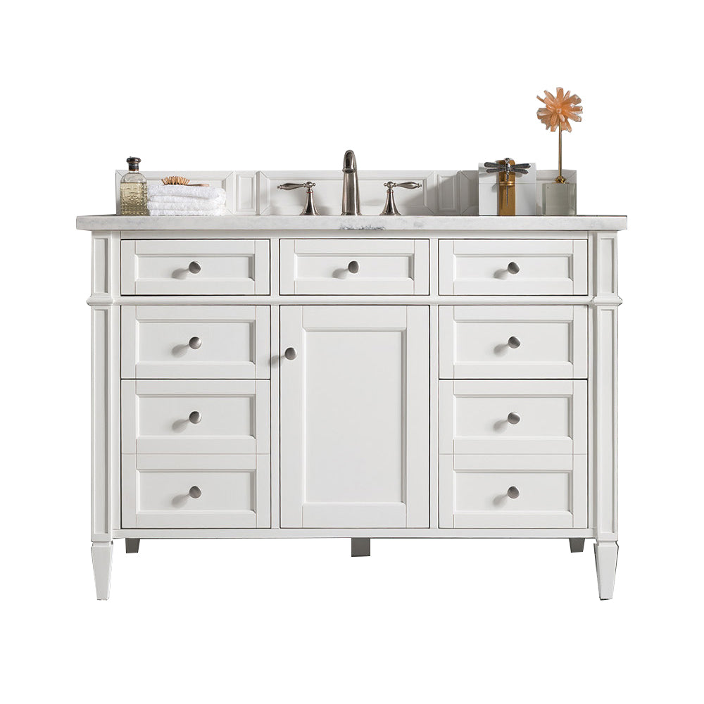 James Martin Brittany 48" Single Vanity Set - Bright White by James Martin Vanities