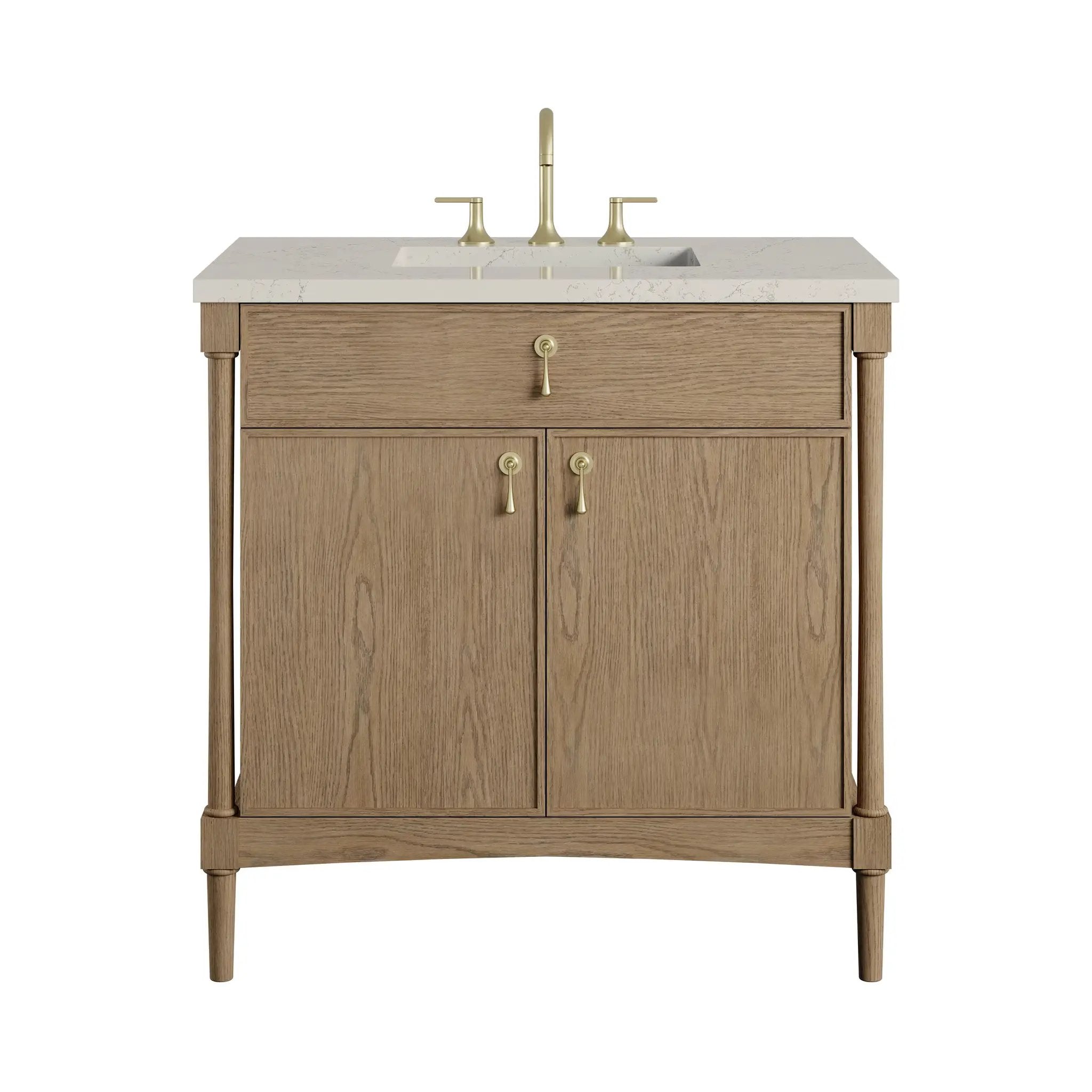 James Martin Kinnsden 36" Single Vanity Set - Weathered Oak by James Martin Vanities